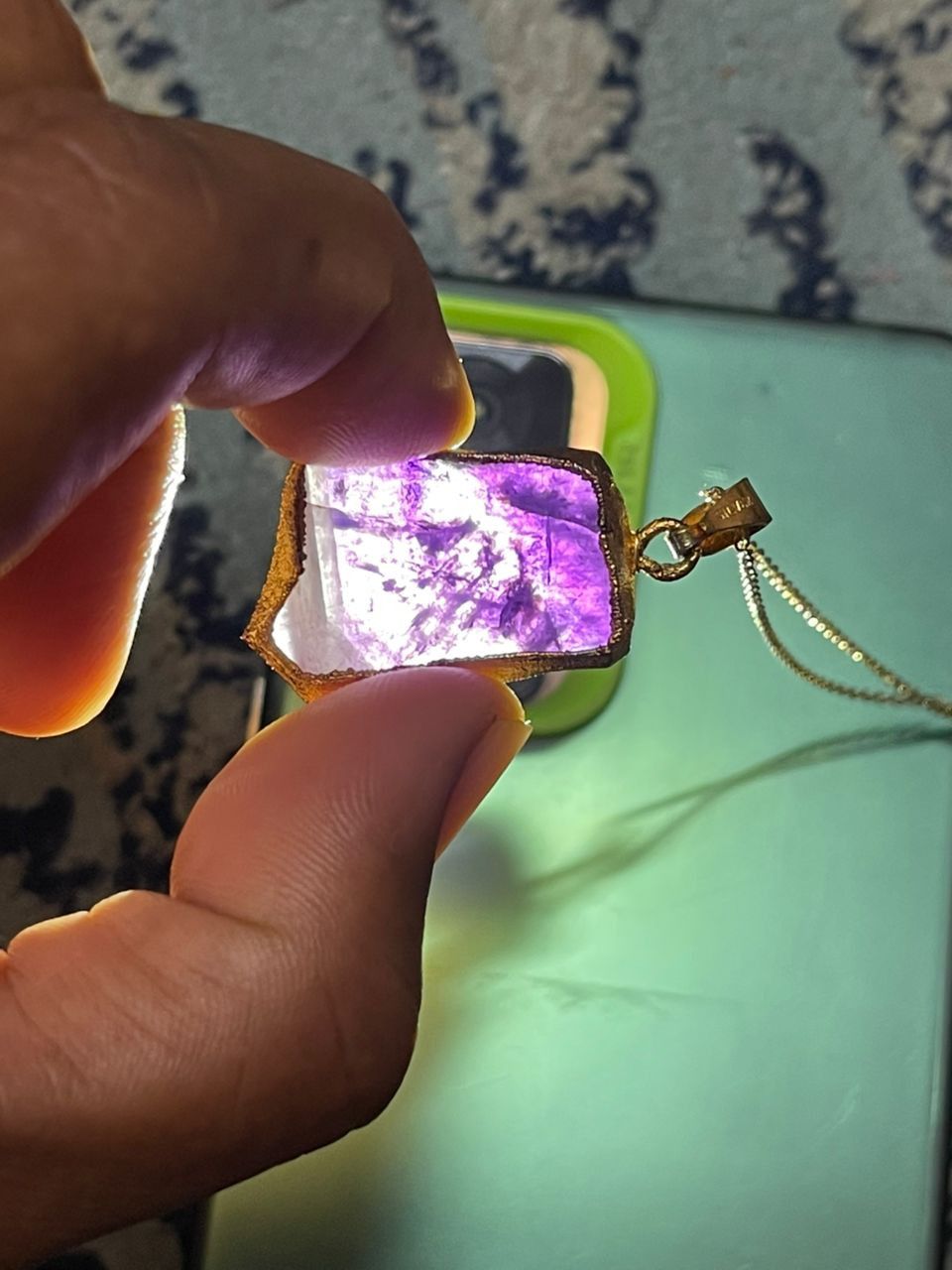 Other Purple Amethyst With Silver Necklace Pendant Size ONE SIZE - 4 Thumbnail