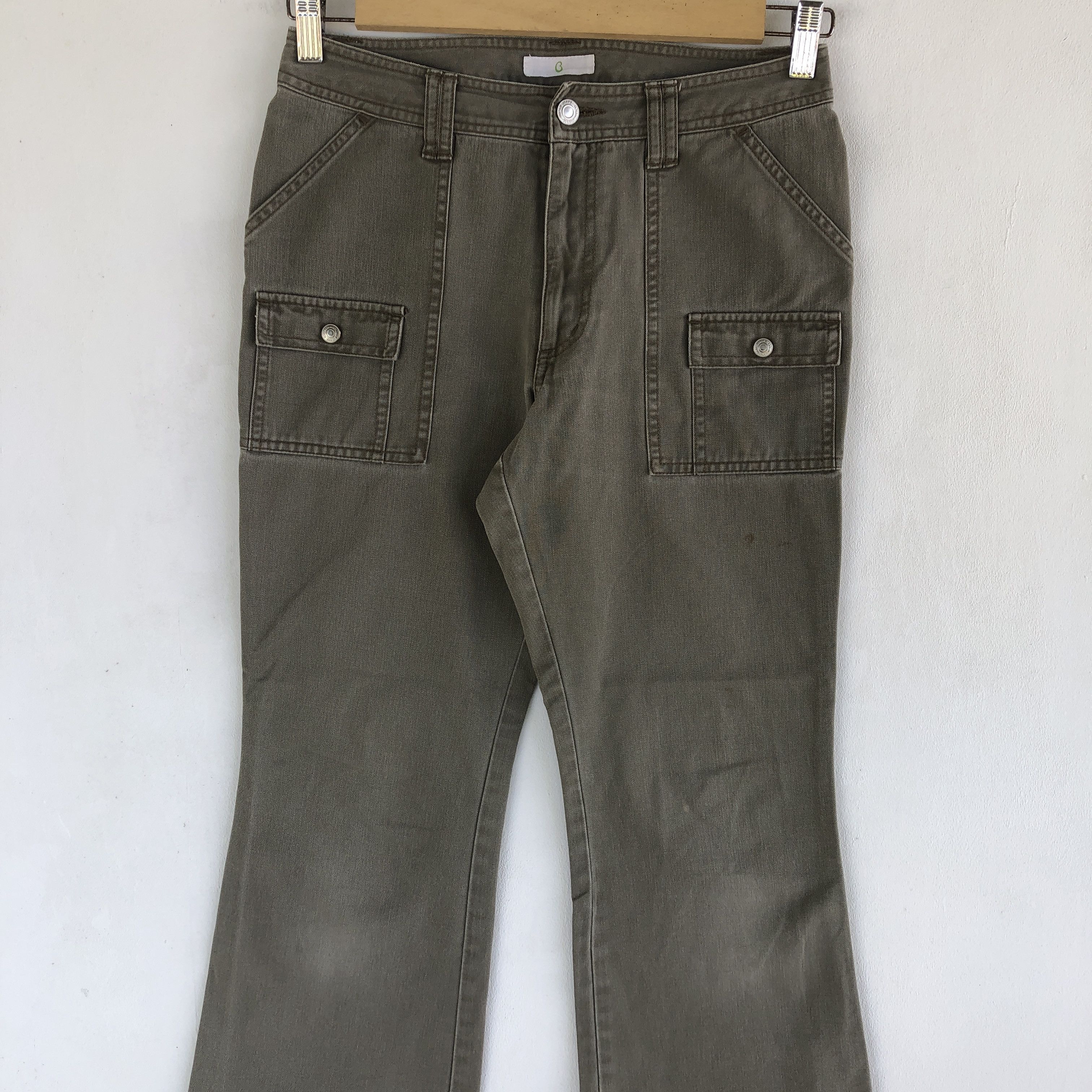 Japanese Brand Bings Cargo Pants Japanese Flare Bush Utility Trousers Size 26" / US 2 / IT 38 - 3 Thumbnail