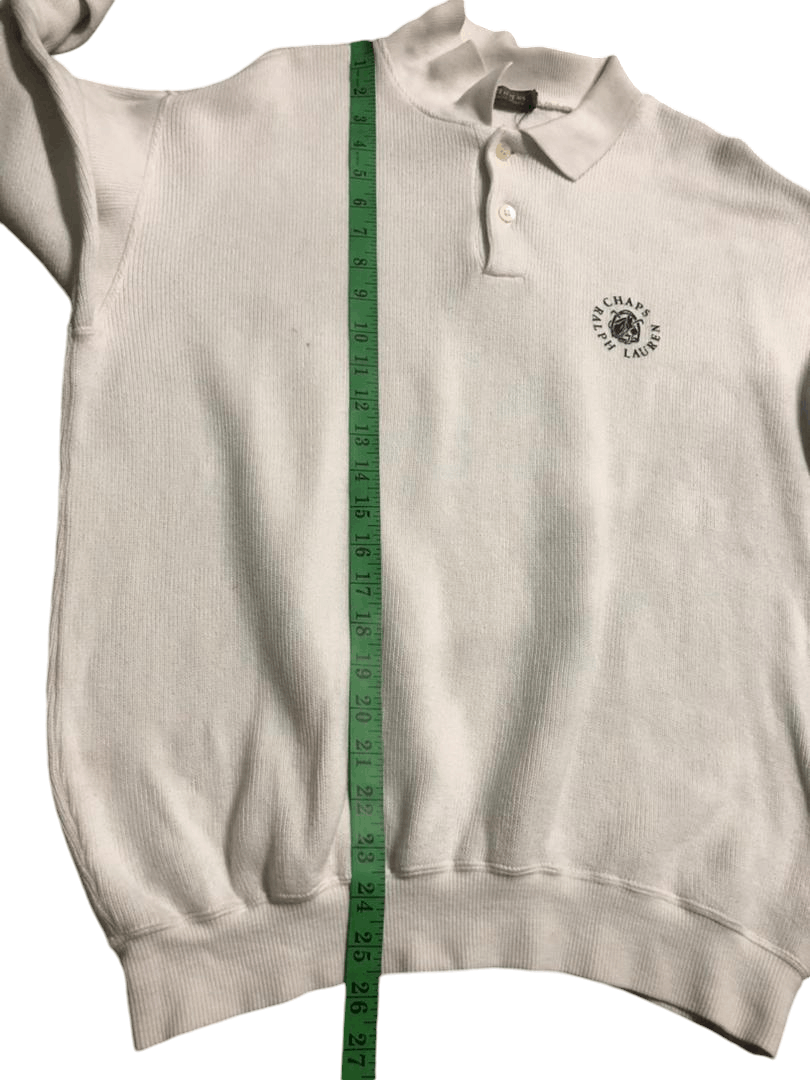 Chaps Ralph Lauren Vintage Chaps Ralph Lauren Collared Half Button Sweater Size US L / EU 52-54 / 3 - 19 Thumbnail