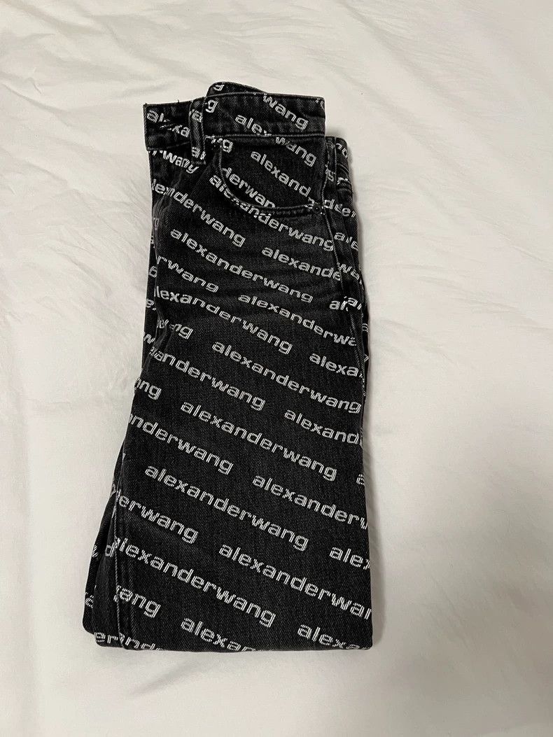Alexander Wang Alexander Wang Letter Print Denim Jeans- Size 25" / US 0 / IT 36 - 1 Thumbnail