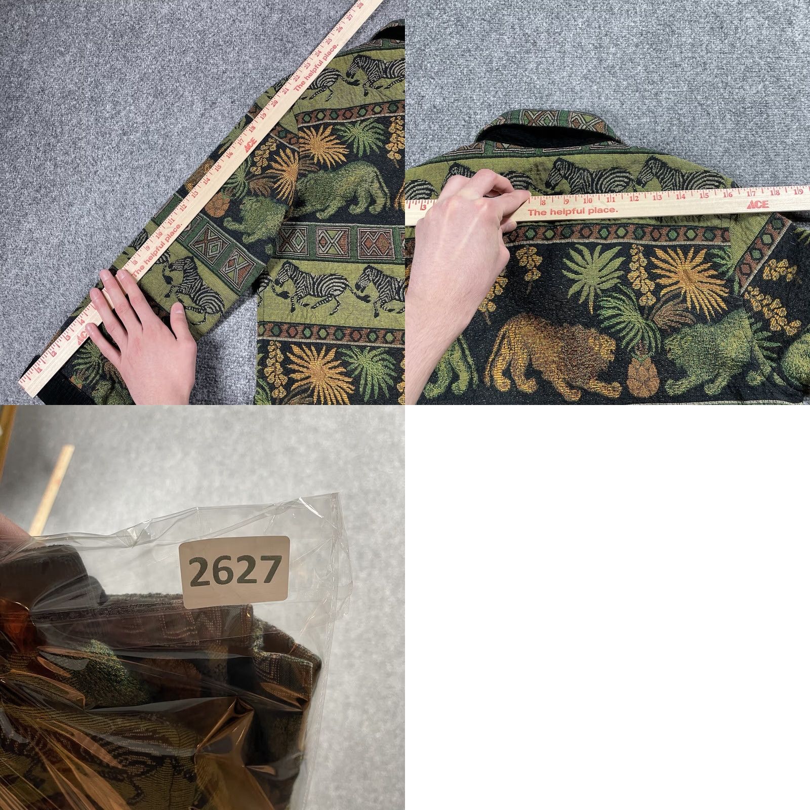 Vintage VINTAGE Anu by Natural Tapestry Jacket Women S Beige Animals Africa 90s Tiger Zebra Cottagecore Y2K Mens Womens Girls Size S / US 4 / IT 40 - 9 Thumbnail
