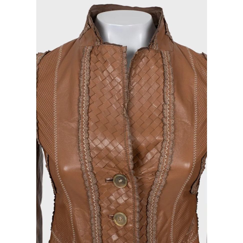 Bottega Veneta Bottega Veneta Brown Leather Jacket - Size IT40 / S Size S / US 4 / IT 40 - 4 Thumbnail
