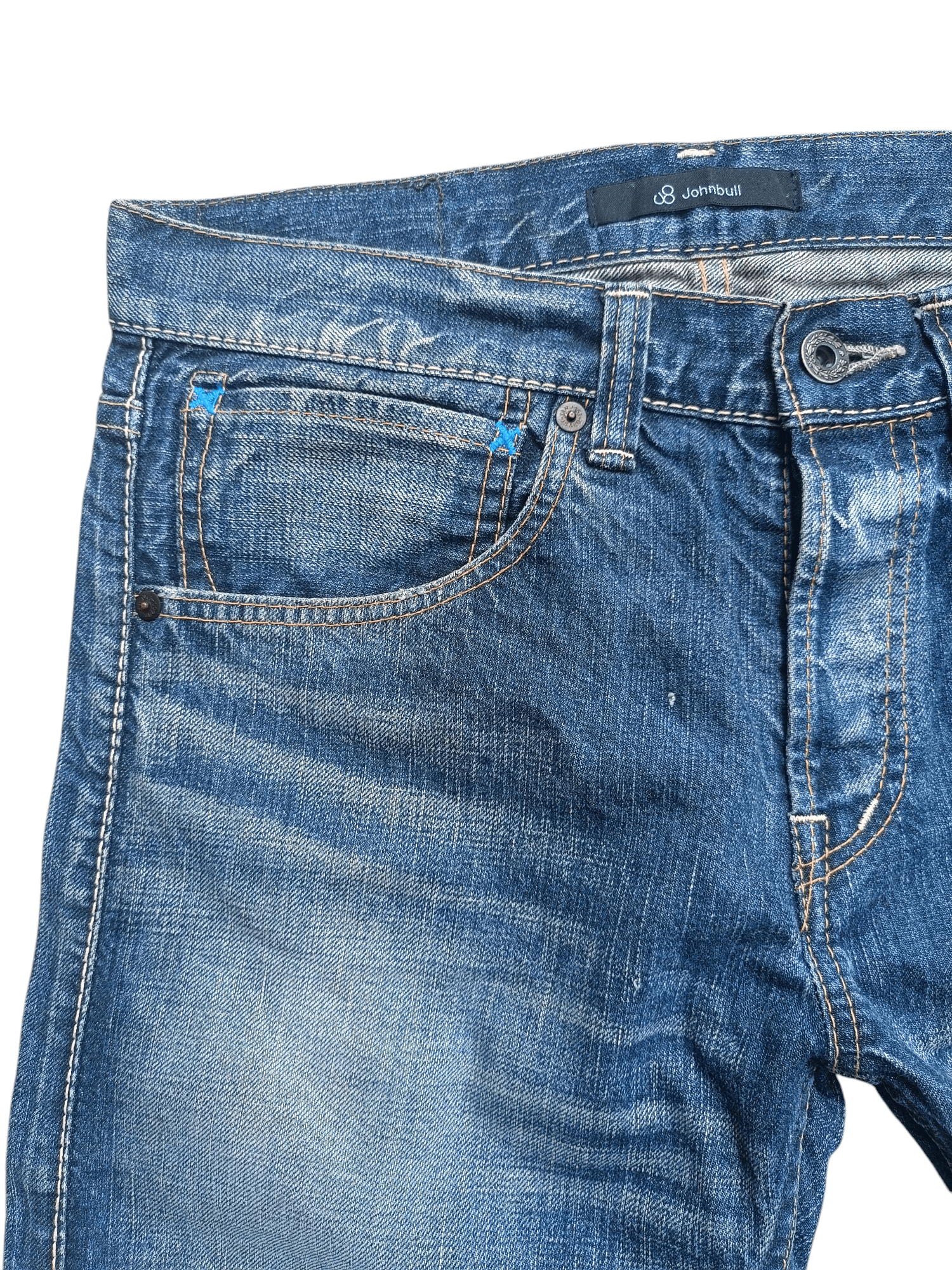 Japanese Brand × Johnbull Johnbull Redline Selvedge Heavy Denim Buttonfly Jeans Size US 30 / EU 46 - 7 Thumbnail