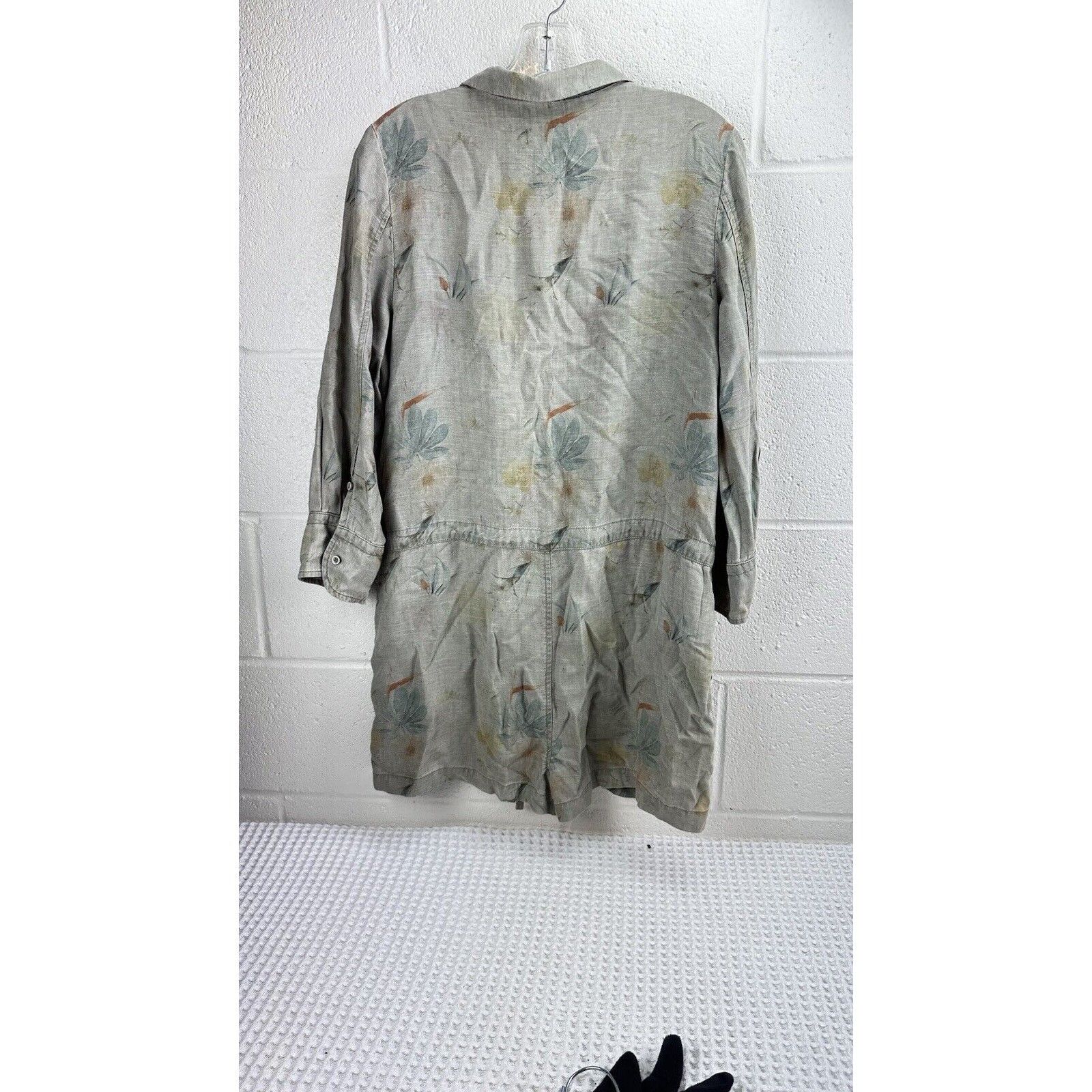 Anthropologie Anthropologie Level 99 light Green Floral romper Jumpsuit S Size 27" / US 4 / IT 40 - 2 Thumbnail
