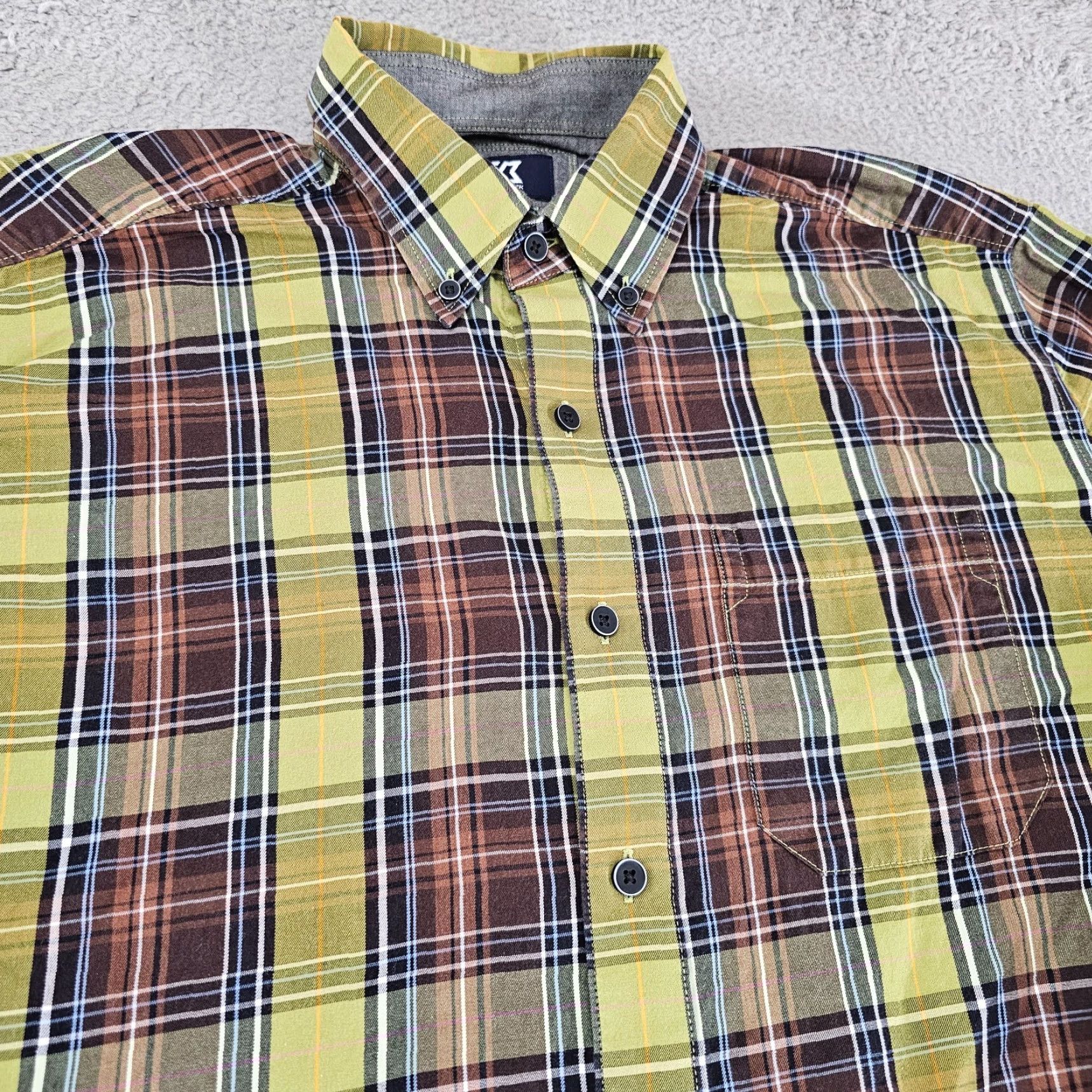 Cutter & Buck Cutter & Buck Shirt Mens Small Green Brown Plaid Button Up Long Sleeve Casual Formal Workwear Size US S / EU 44-46 / 1 - 2 Thumbnail
