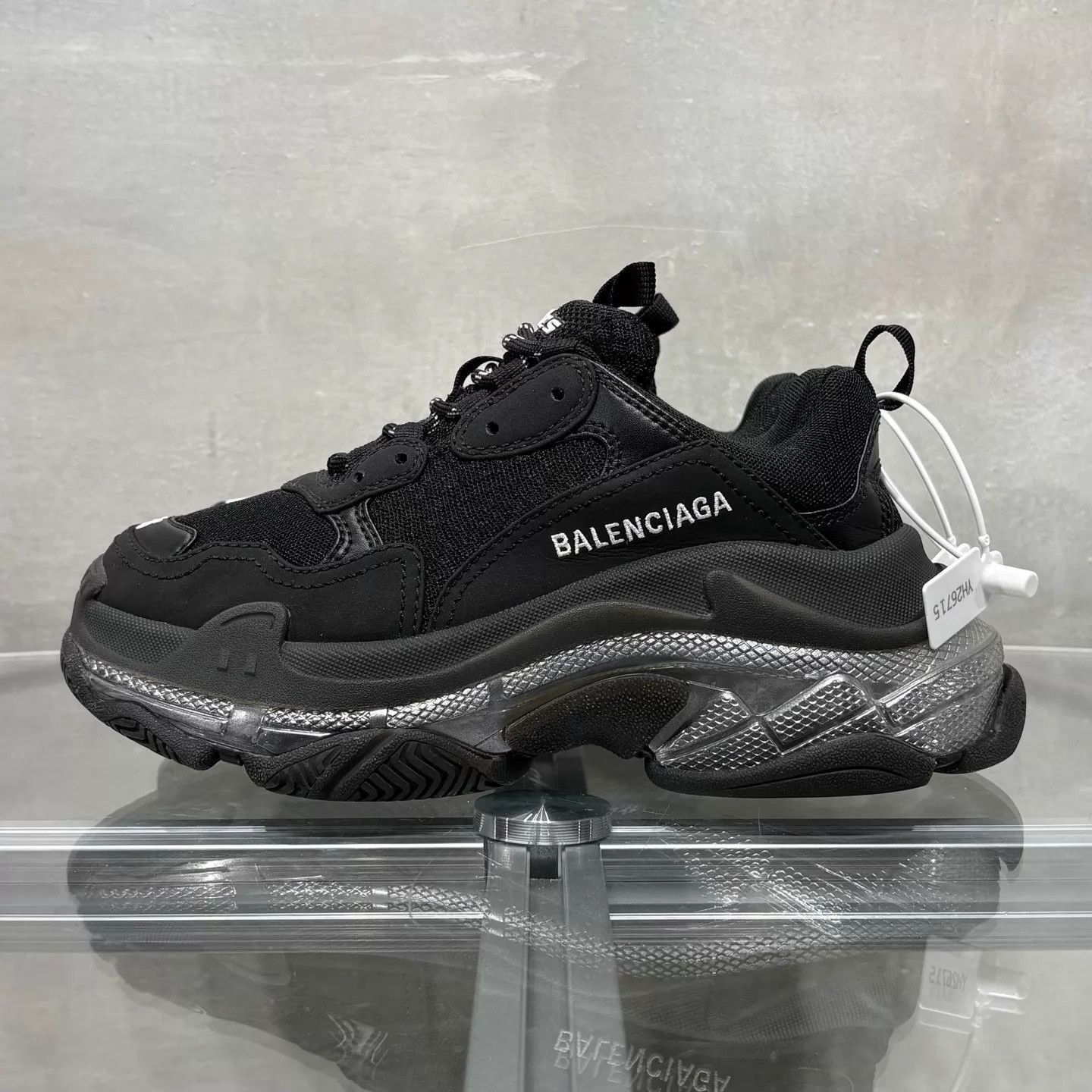Balenciaga Balenciaga BLCG Triple S Black Silver Women's 36 Size US 5.5 / IT 35.5 - 3 Thumbnail