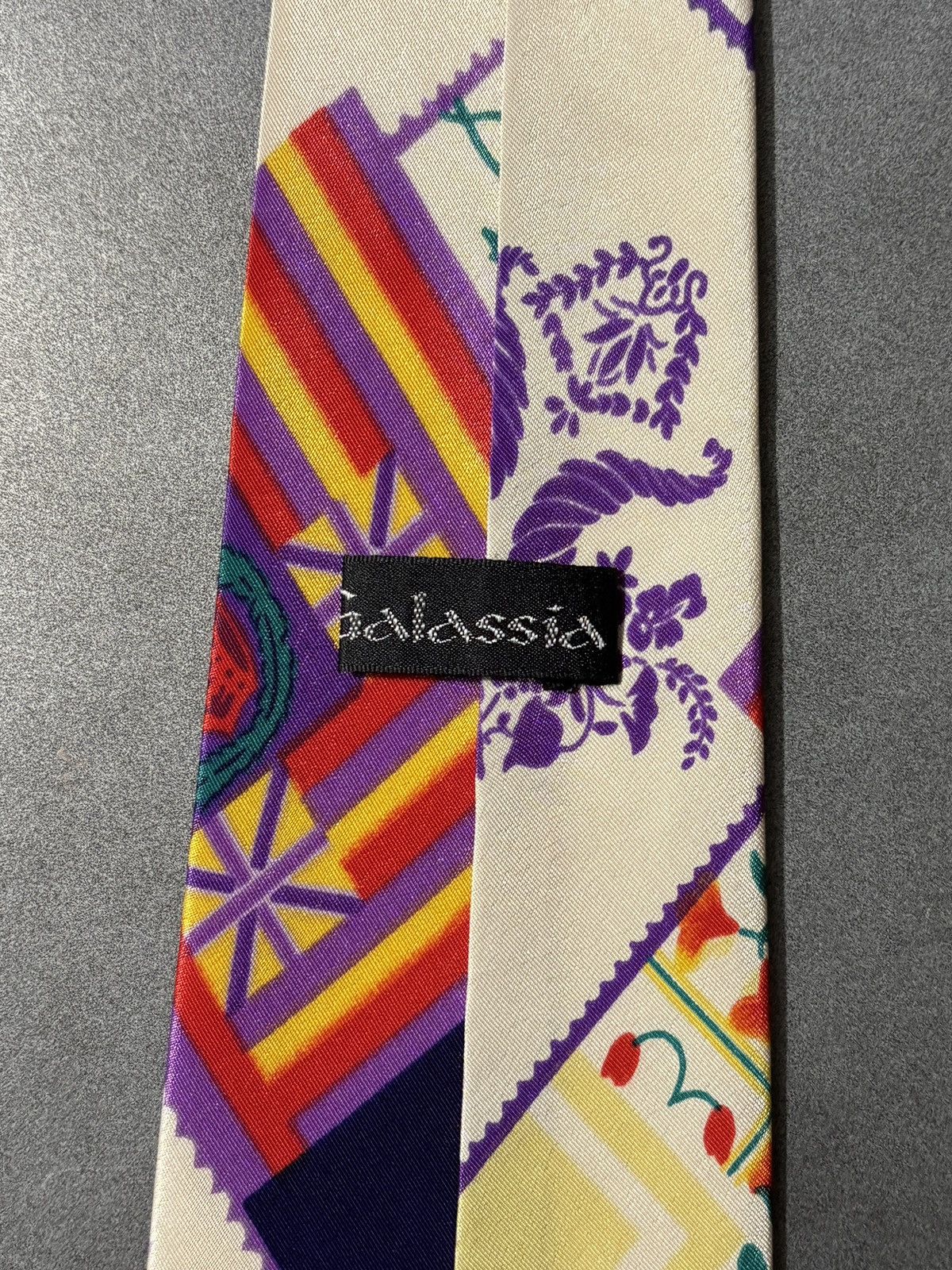 Vintage Ugly Vintage Tie Memphis Milano Pattern Necktie Silk 80s 70s Size ONE SIZE - 4 Thumbnail