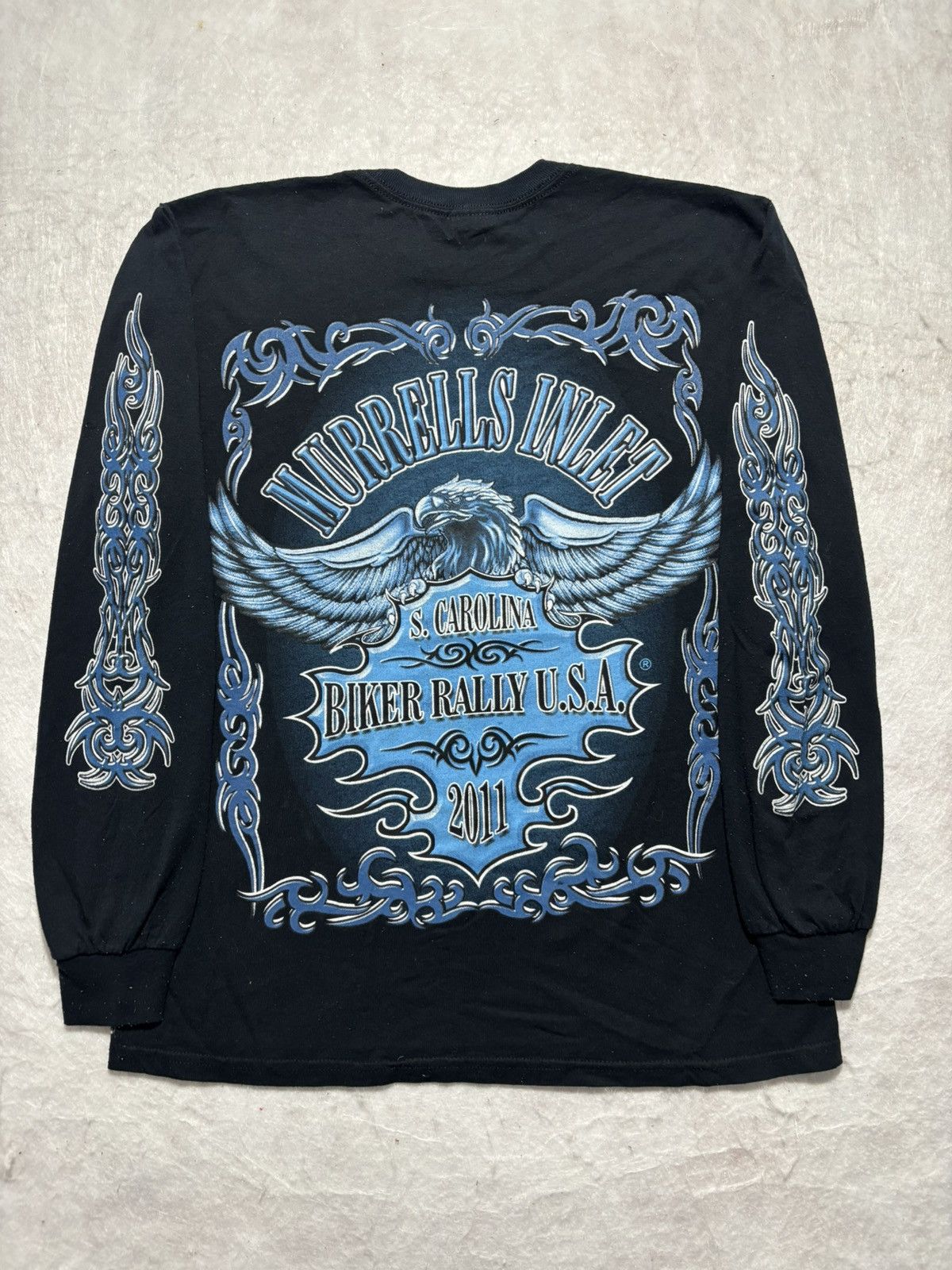 Vintage Vintage Biker Rally Longsleeve Tshirt Size US M / EU 48-50 / 2 - 1 Thumbnail