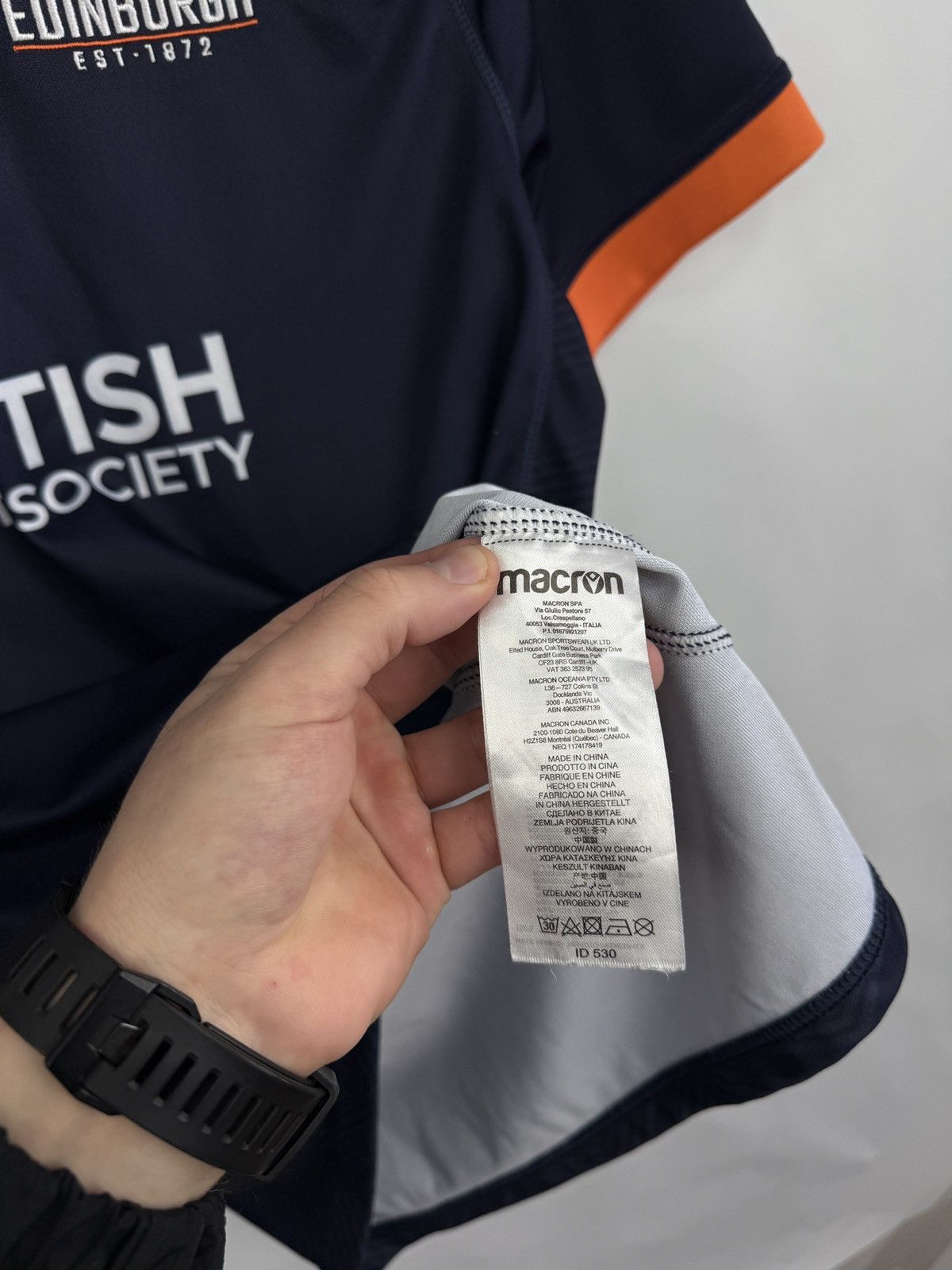 Macron 🏴󠁧󠁢󠁳󠁣󠁴󠁿 Macron Edinburgh Rugby Jersey Scottish Building Society Size US L / EU 52-54 / 3 - 9 Thumbnail