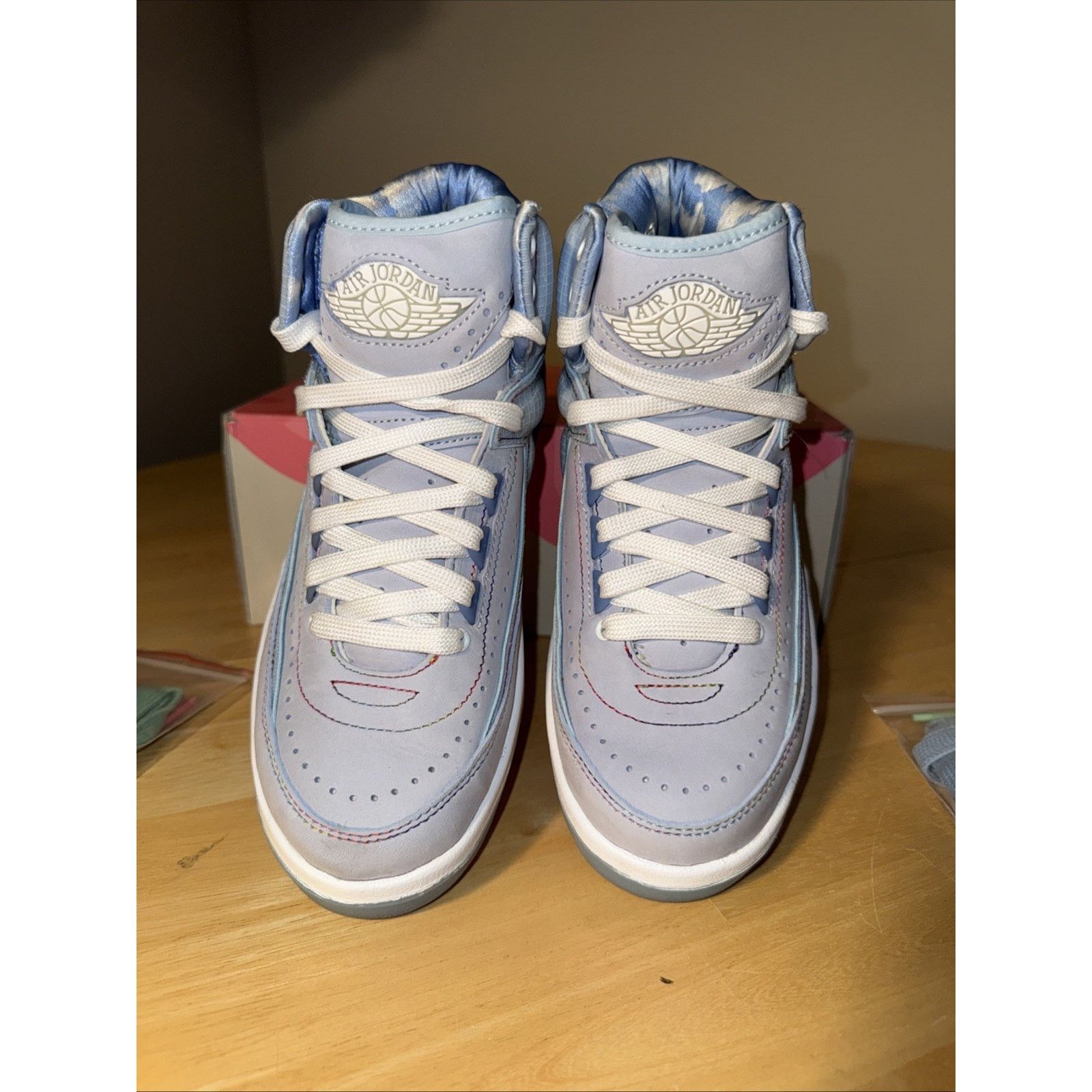 Nike NIB Nike DQ7691-419 Air Jordan 2 Retro SP Shoes Celestine Size US 5 / EU 37 - 4 Thumbnail