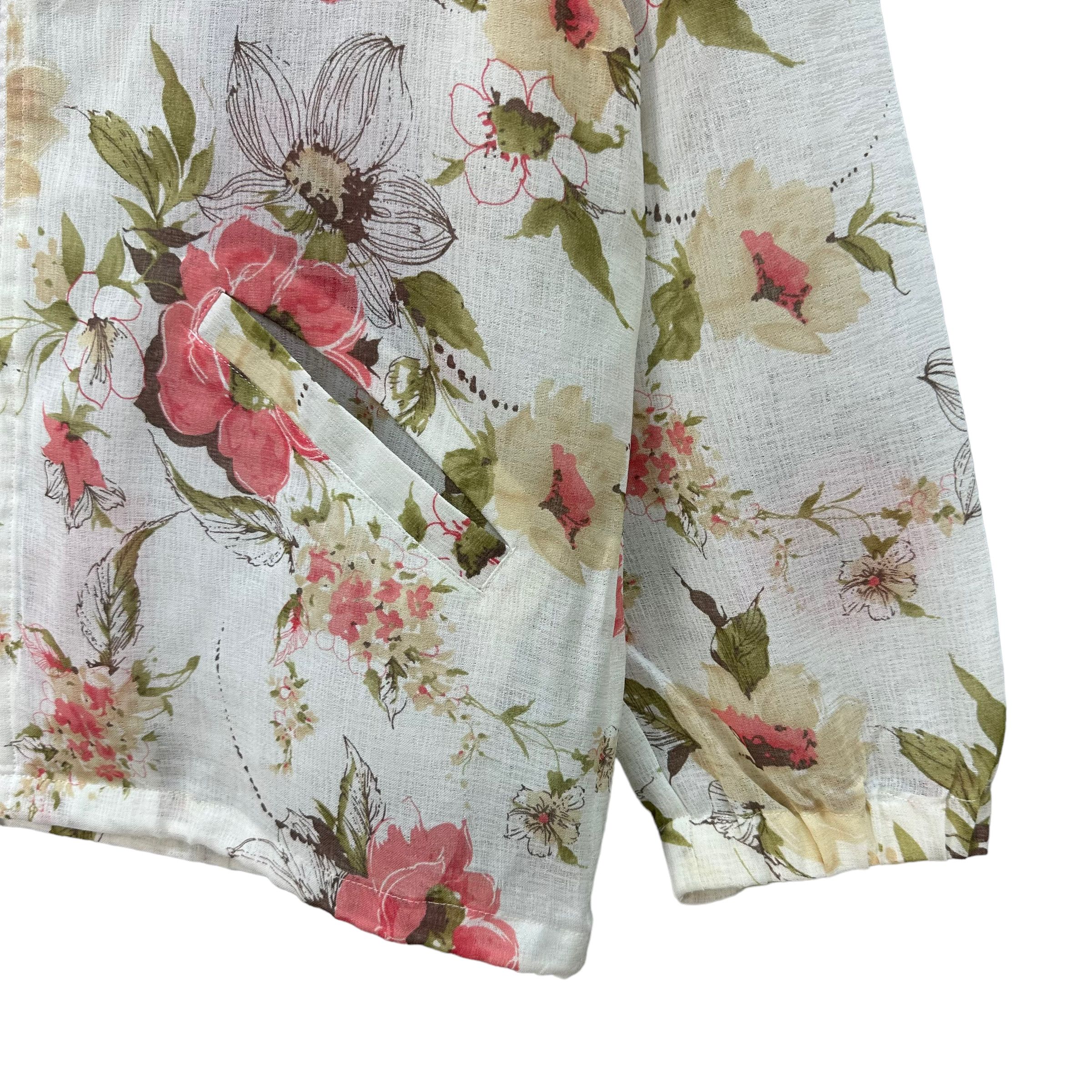Japanese Brand VINTAGE FLOWER JACKET / LIGHT JACKET #7942-191 Size M / US 6-8 / IT 42-44 - 5 Thumbnail