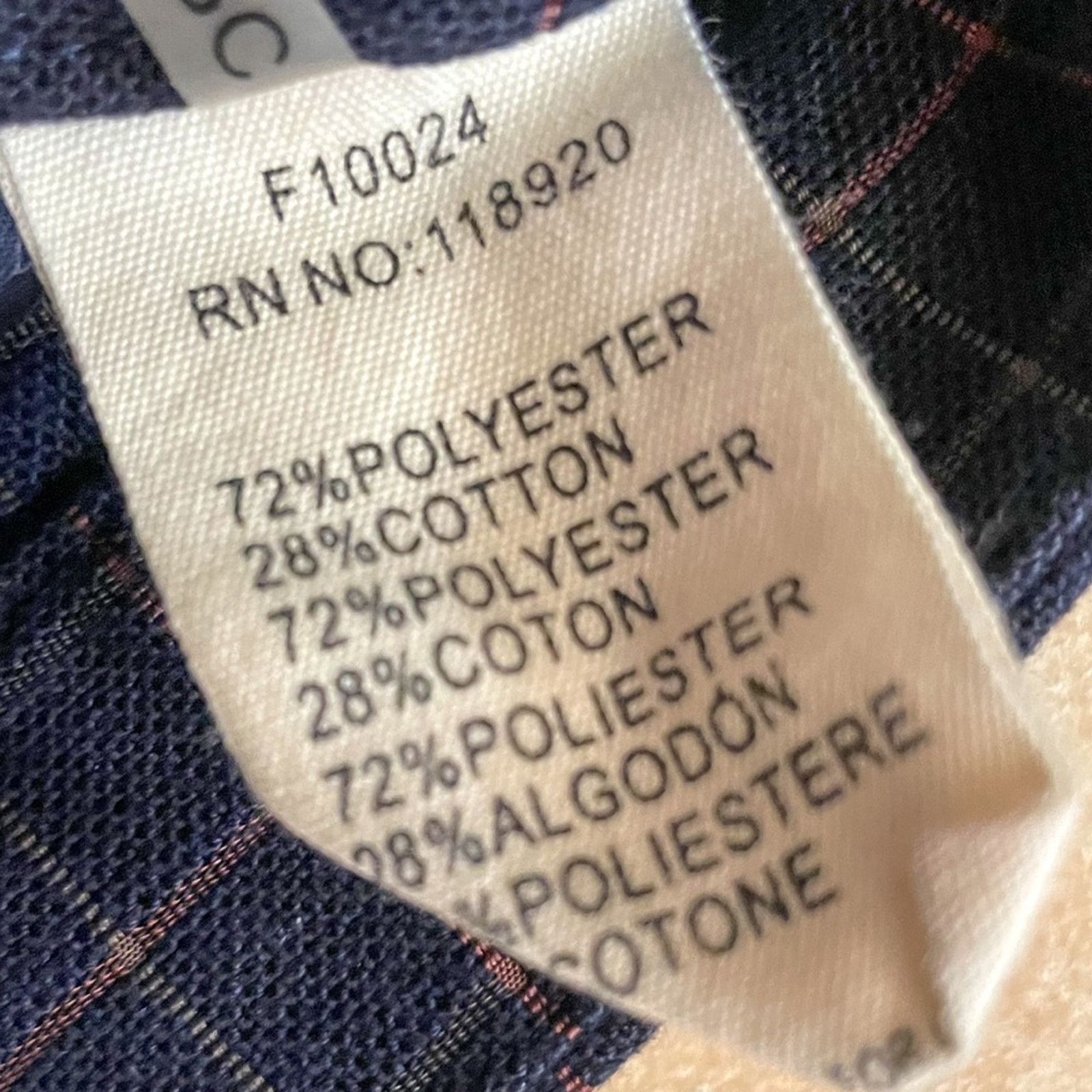 FRNCH FRNCH Navy Plaid Straight Leg Crop Pants, EUC, Medium, Size 28" / US 6 / IT 42 - 9 Thumbnail