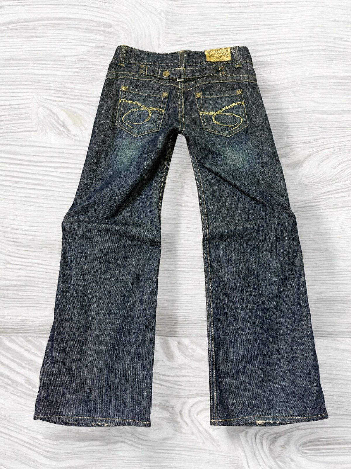 Hysteric Glamour WIDE LEG REDPEPPER BUCKLE BACK STUDDED CLAW MARKS NICE DENIM Size US 29 - 1 Thumbnail