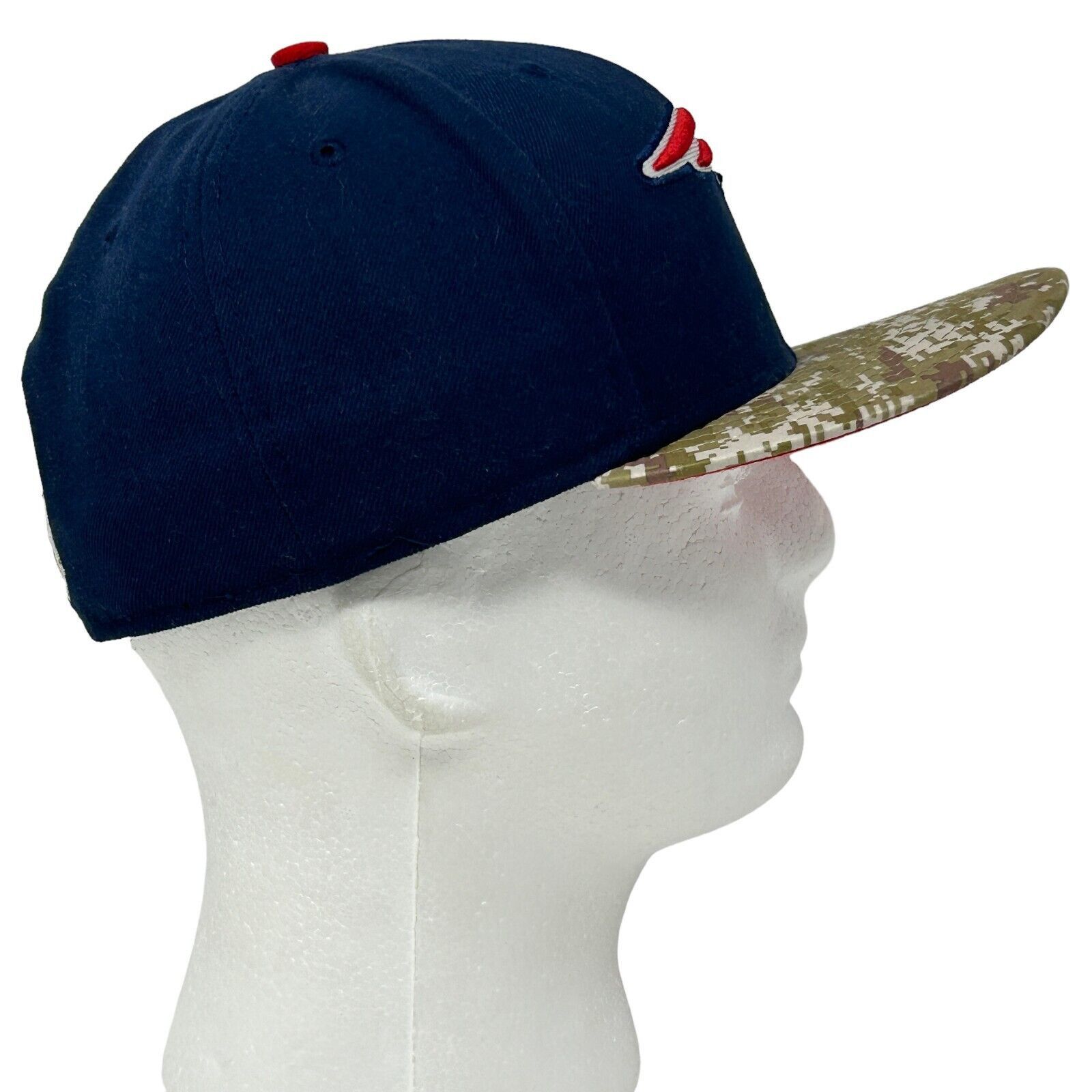 New Era New England Patriots Hat Baseball Cap Blue New Era NFL 7 1/4 Size ONE SIZE - 7 Thumbnail