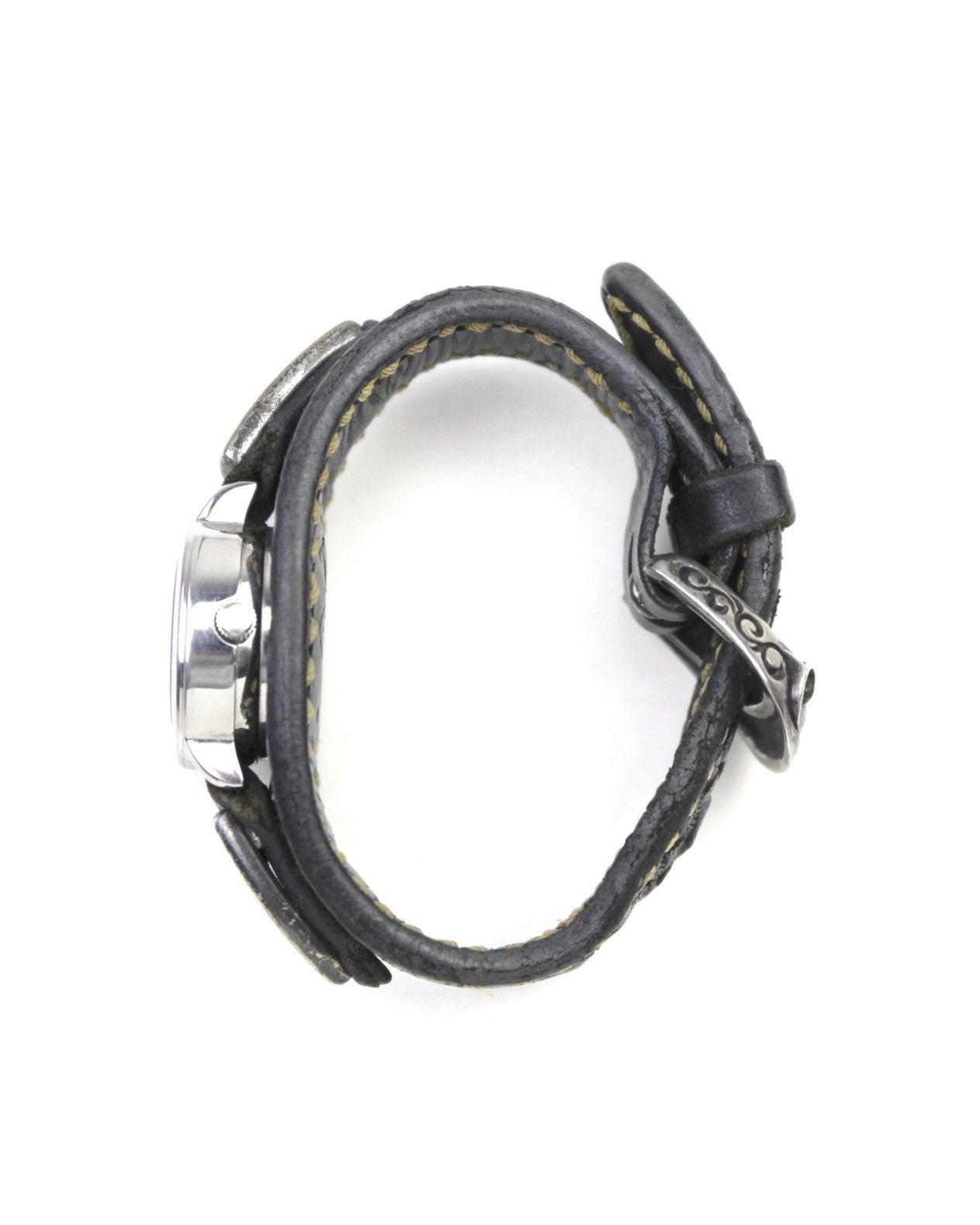 Vintage SS2015 SAAD AUTOMATIC HANDCRAFTED LEATHER & SILVER WATCH Size ONE SIZE - 7 Thumbnail