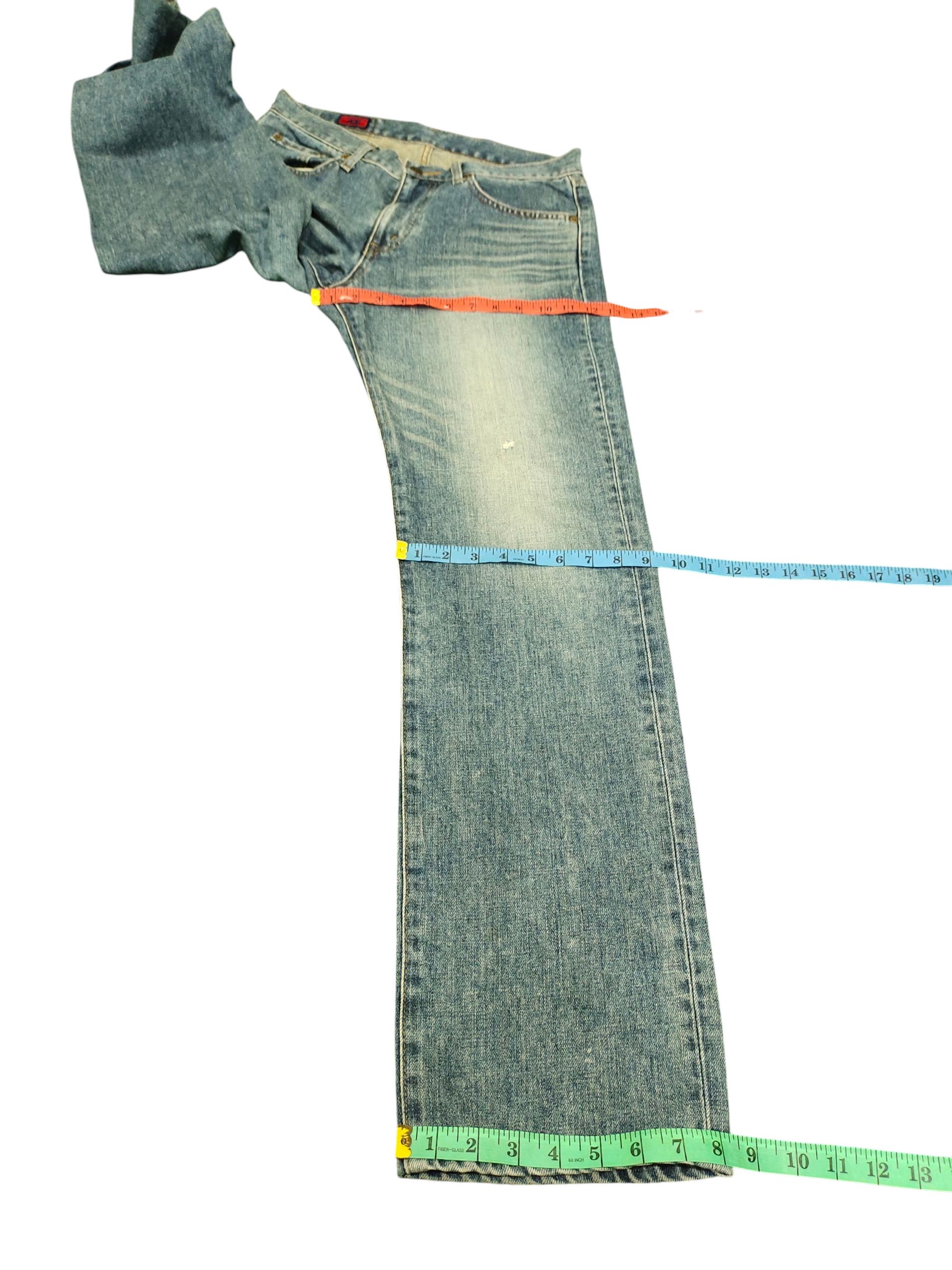 Number (N)ine × Undercover Vintage 90s Edwin 503 Clawmark Distress Faded Denim Jeans Size US 32 / EU 48 - 17 Thumbnail