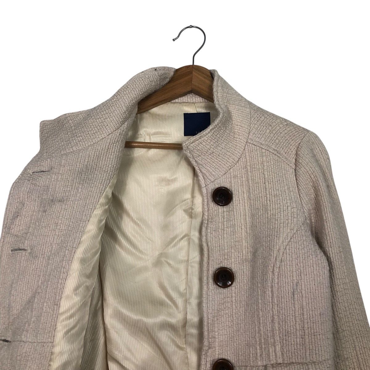 Japanese Brand 📌Asymmetrical Button Cropped Wool Jacket Ships Issey Miyake Size S / US 4 / IT 40 - 14 Thumbnail