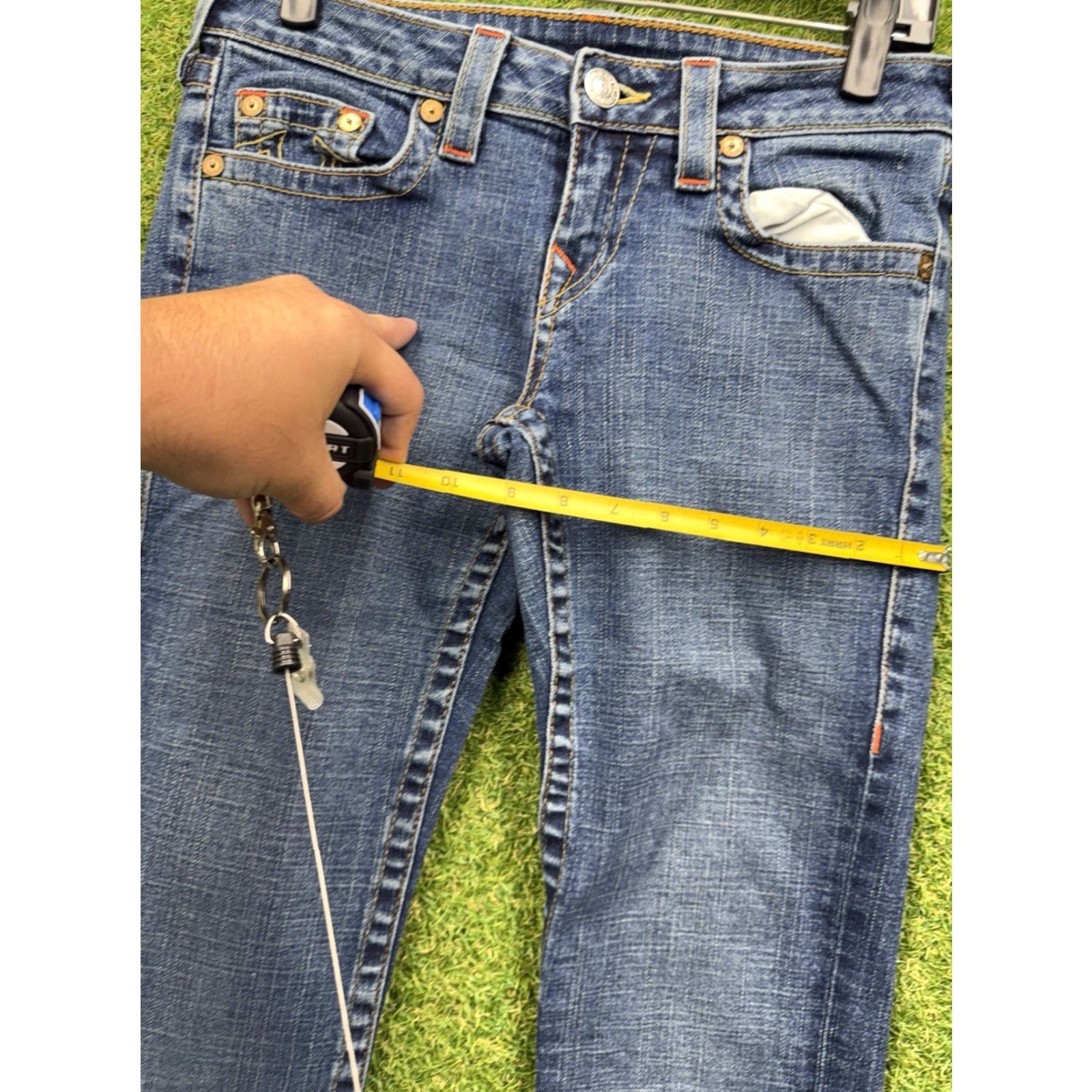 True Religion True Religion Jeans Womens 28 Low Rise Boot Leg Dark Wash Grunge y2k Casual 90s Size 28" / US 6 / IT 42 - 7 Thumbnail