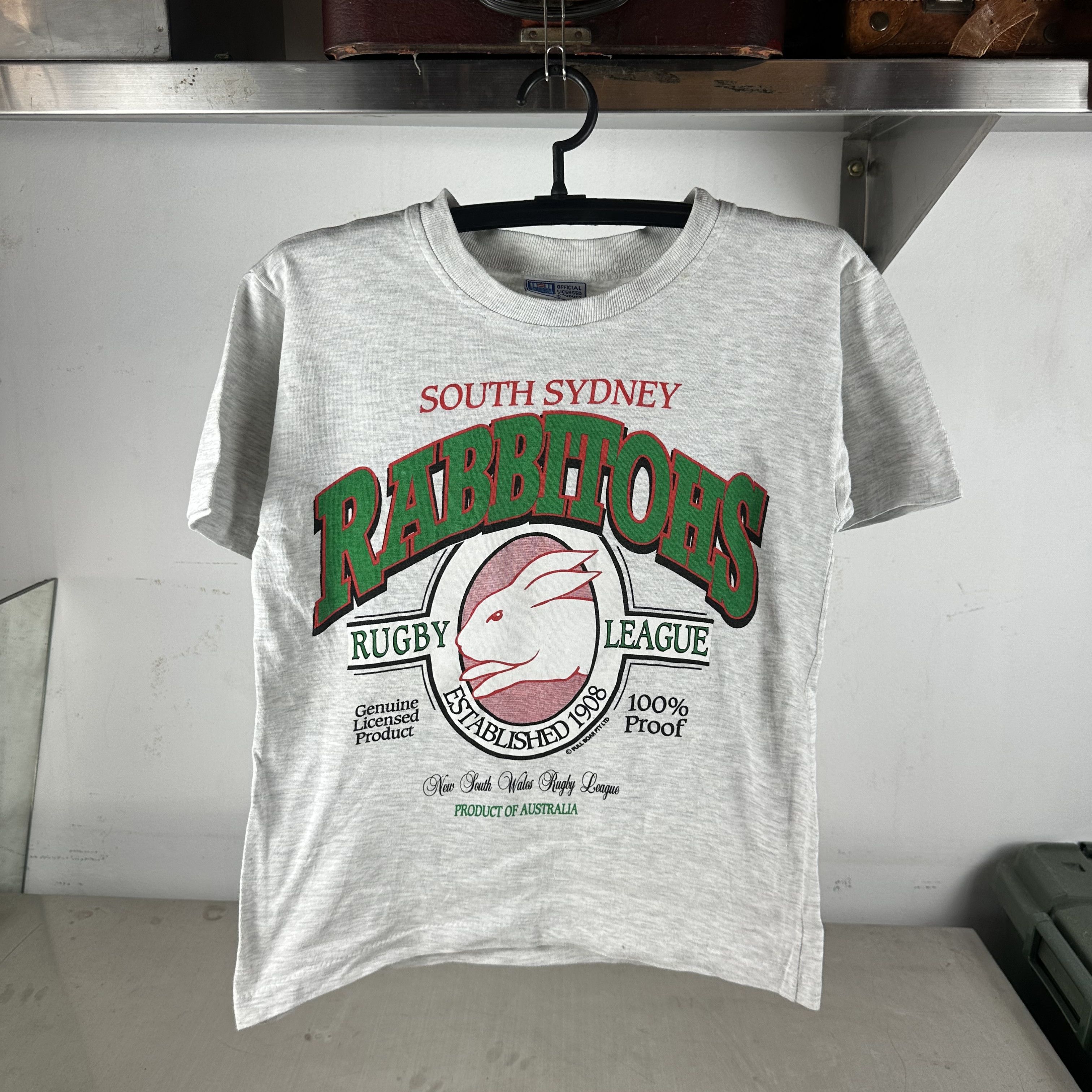 Vintage ​​​​Vintage 90s South Sydney Rabbitohs NRL Graphic T-shirt Size US M / EU 48-50 / 2 - 1 Thumbnail