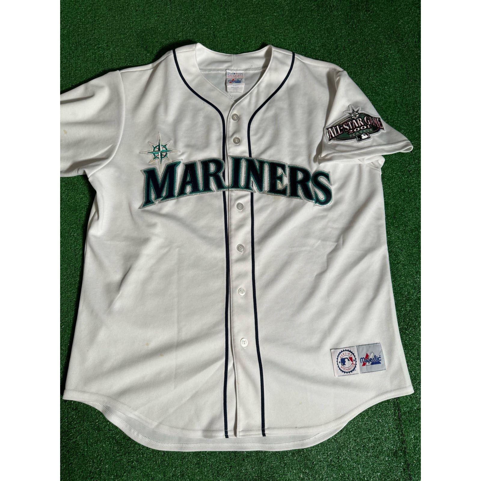 VTG Seattle Mariners 2001 All Star Game Jersey White Large