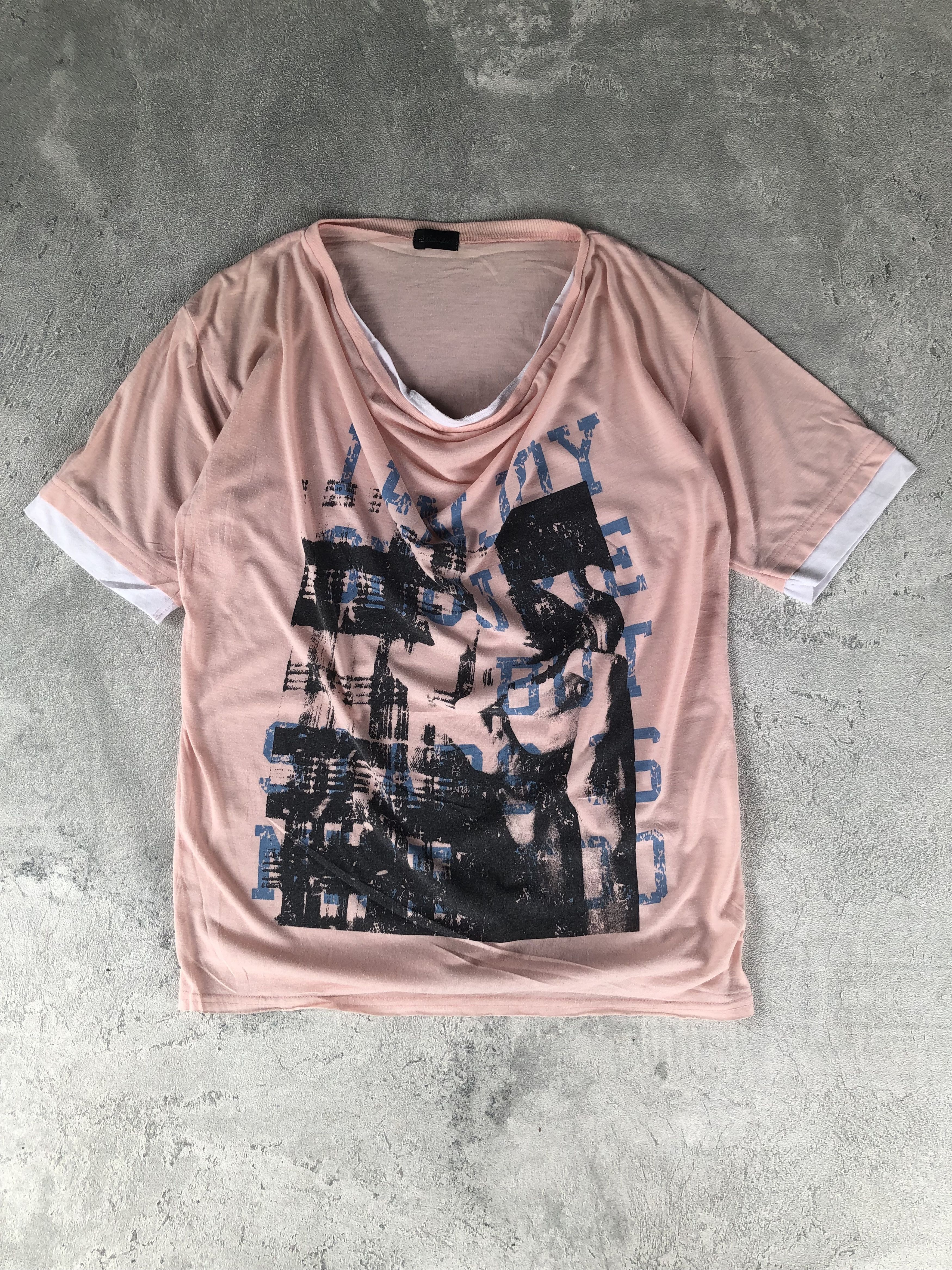 20471120 × Beauty Beast × Japanese Brand Japanese Undefined Poem Double Layer Tshirt Size M / US 6-8 / IT 42-44 - 1 Thumbnail