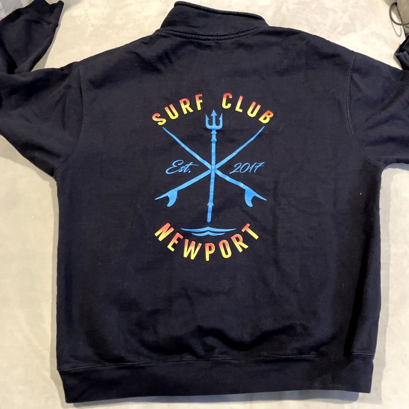 Vintage VINTAGE NEWPORT SURF CLUB Quarter Zip Sweatshirt Blue XL Men's Size US XL / EU 56 / 4 - 5 Thumbnail