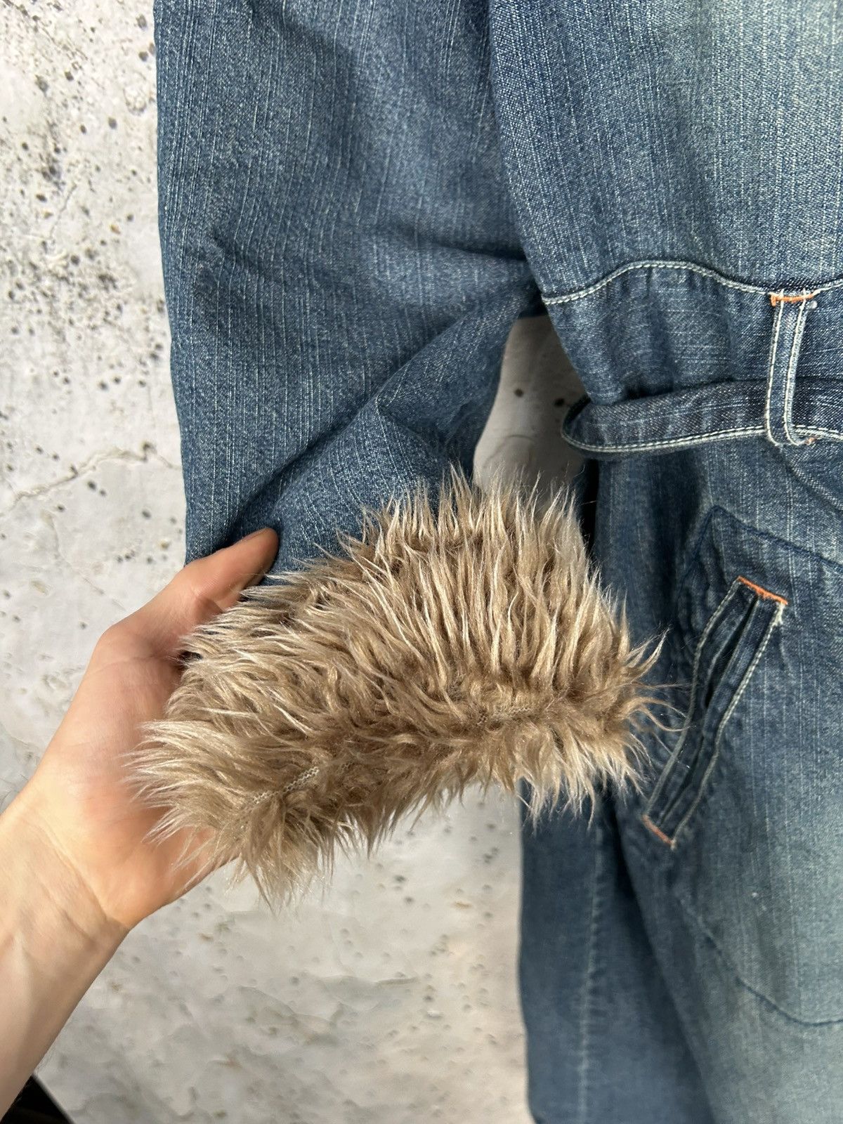 Vintage Vintage Penny Lane Jeans Fur Jacket Avant Garde Archive 90s Size L / US 10 / IT 46 - 5 Thumbnail