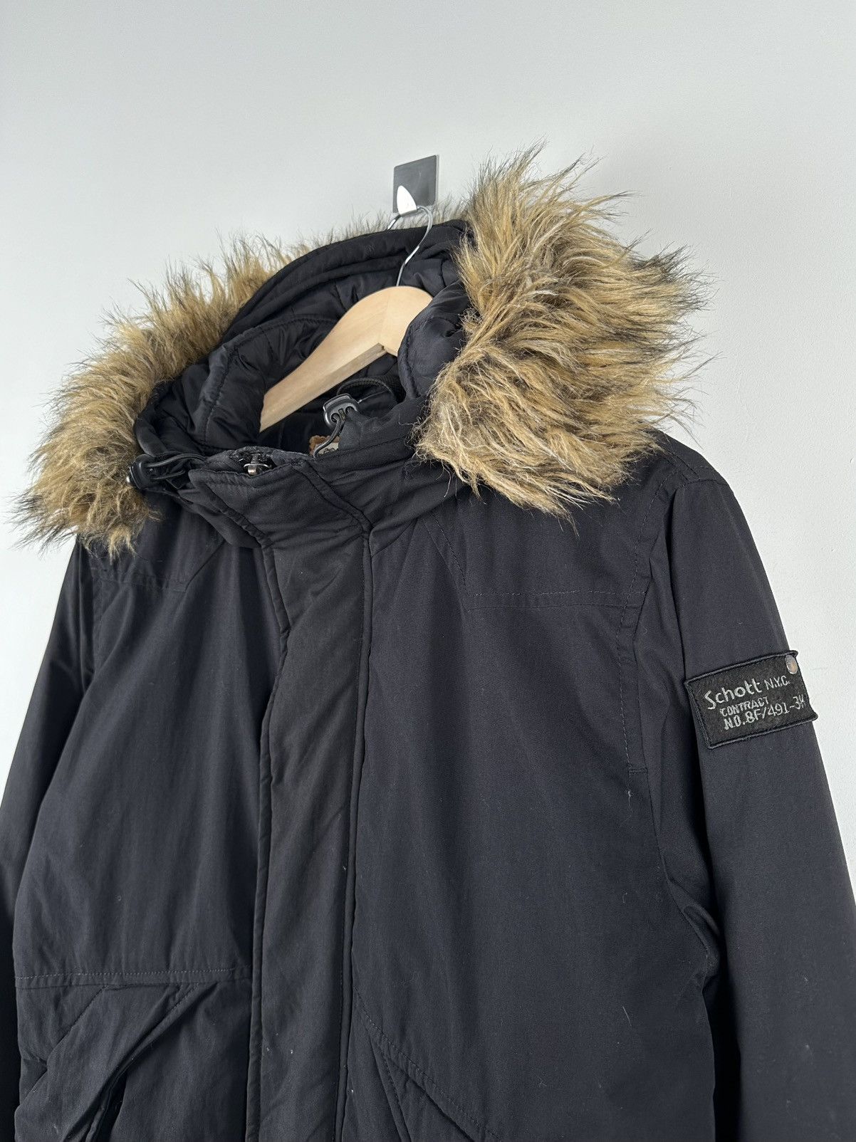 Schott Y2k Schott Rabbit Hood Bomber Jacket Size US M / EU 48-50 / 2 - 3 Thumbnail