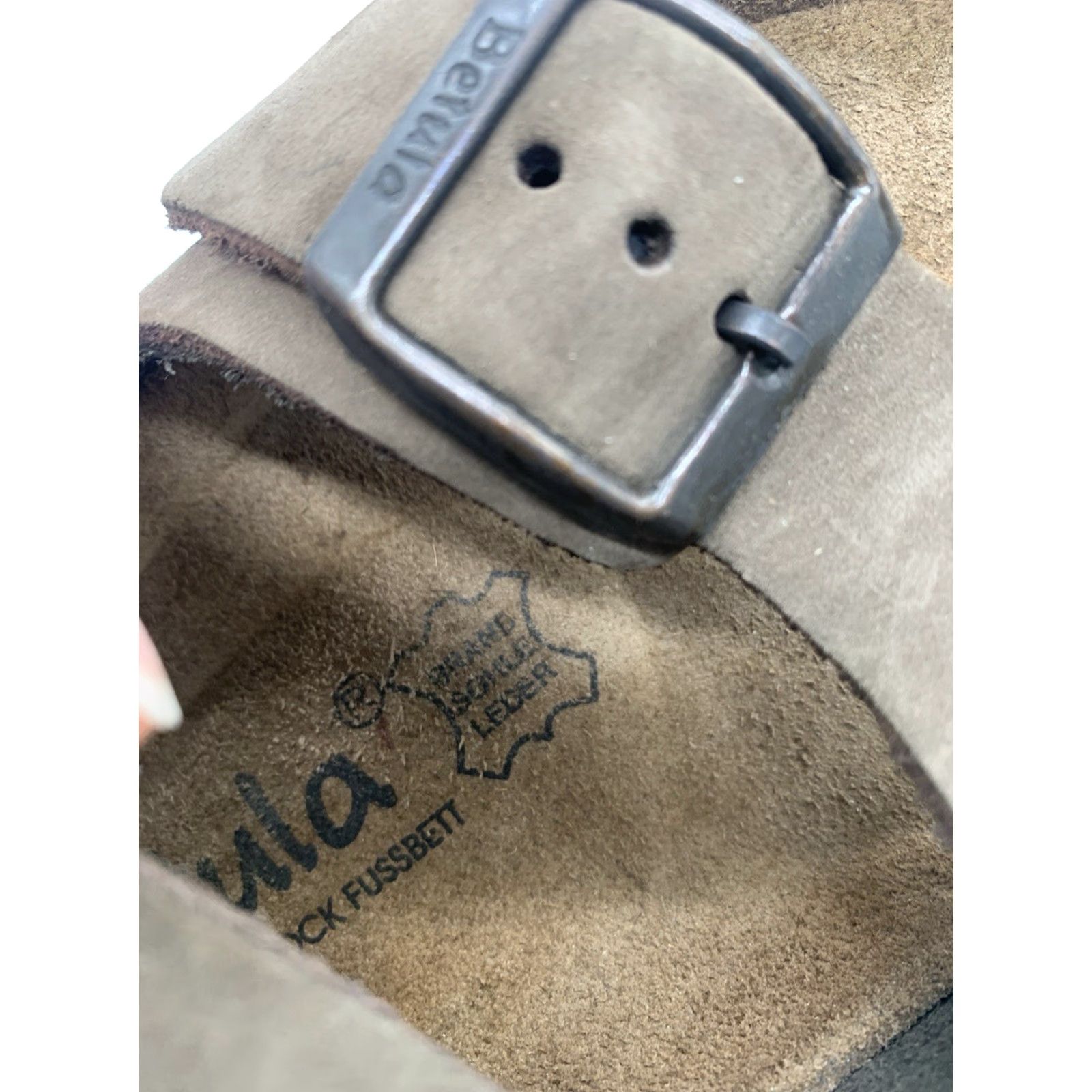 Birkenstock Birkenstock Sandal Women’s 6 37 Leather 2-Strap Betula Slip-On Flat Footbed Mocca Brown Size US 5 / IT 35 - 7 Thumbnail