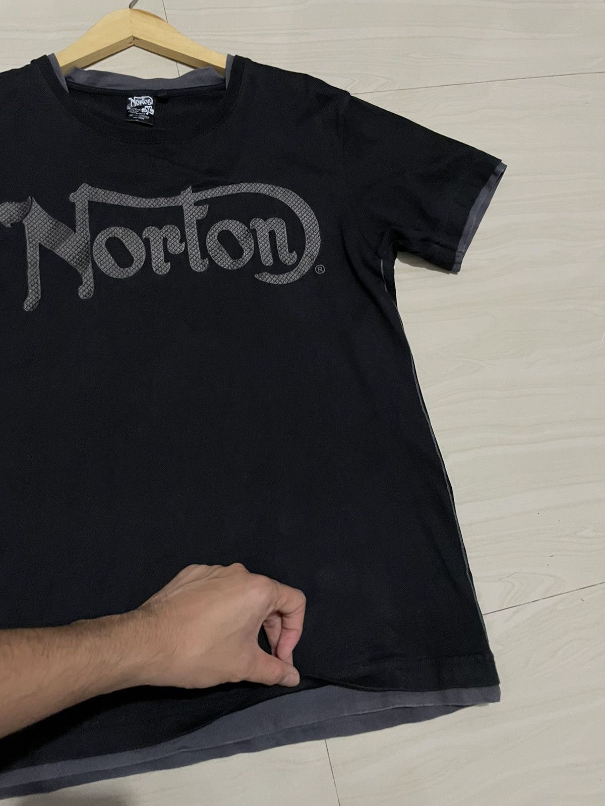 Norton Norton leather patch logo ifsixwasnine Y2K Size US M / EU 48-50 / 2 - 8 Thumbnail