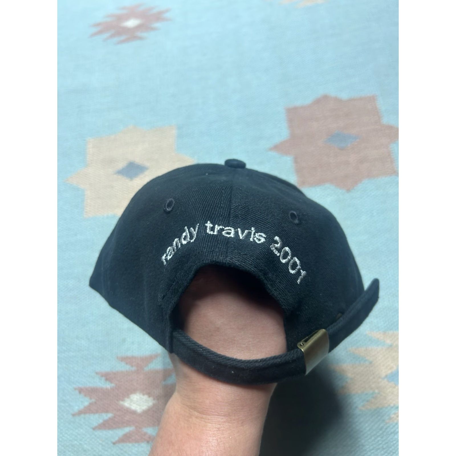 Vintage VINTAGE Randy Travis Strapback Hat Cap Black Adjustable Men Size ONE SIZE - 5 Thumbnail