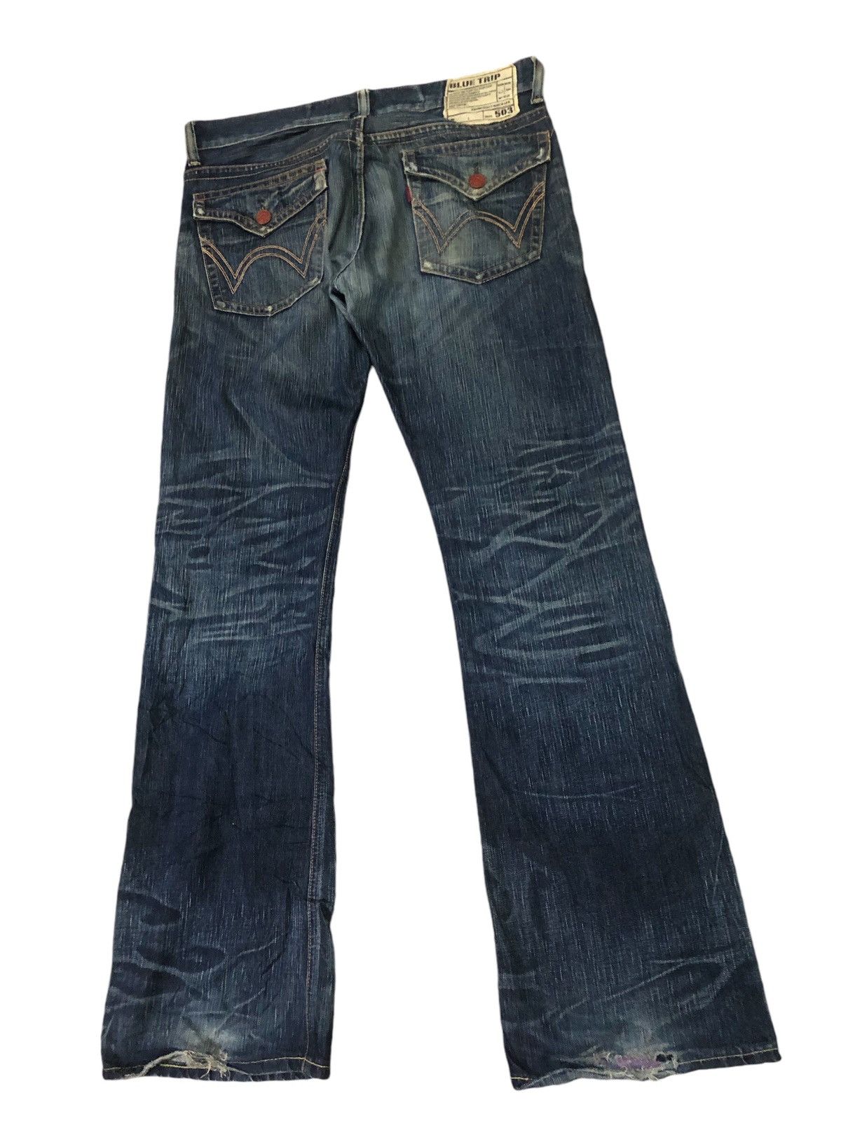 Edwin × If Six Was Nine × Le Grande Bleu (L.G.B.) Edwin Blue Trip Flare Denim Pants Size US 36 / EU 52 - 2 Thumbnail