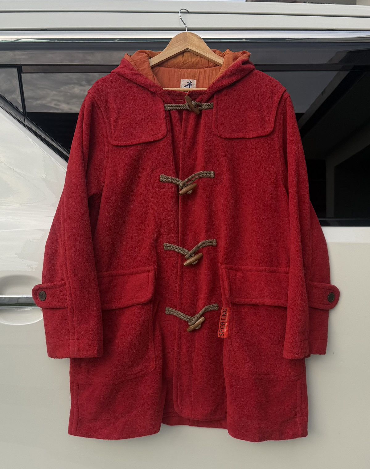 Hai Sporting Gear Vintage HAI Sporting Gear Issey Miyake Red Duffle Coat Japan Size US M / EU 48-50 / 2 - 3 Thumbnail