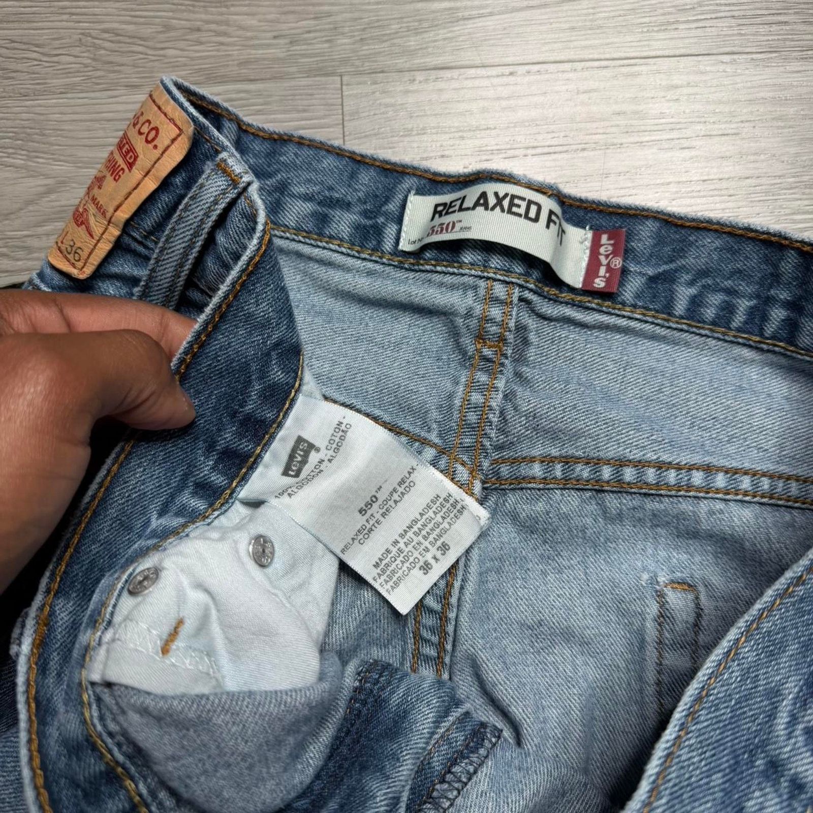 Levi's × Vintage Vintage Y2K Levi’s Strauss 550 Relaxed Straight Denim Jeans Size US 36 / EU 52 - 3 Thumbnail