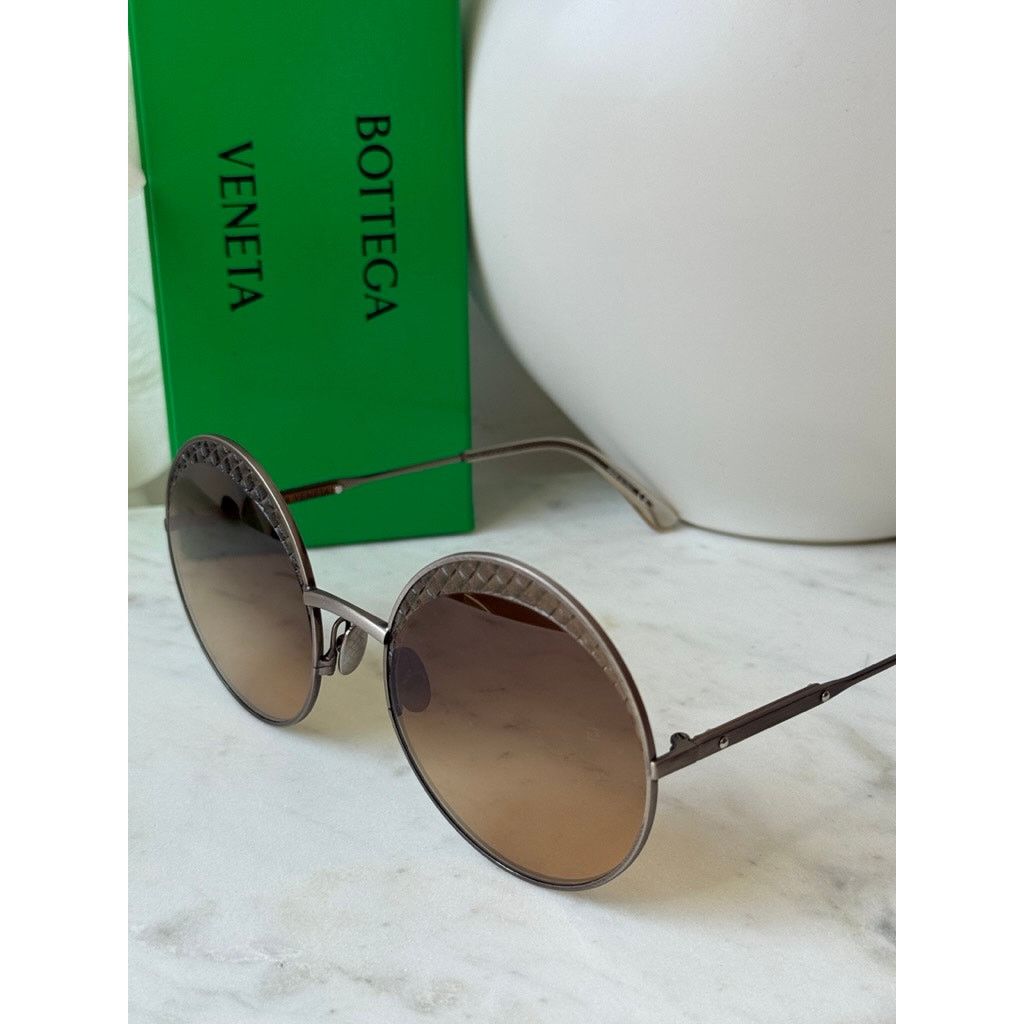 Bottega Veneta NEW Bottega Veneta BV0190S Bronze Round Mirror Sunglasses Size ONE SIZE - 7 Thumbnail
