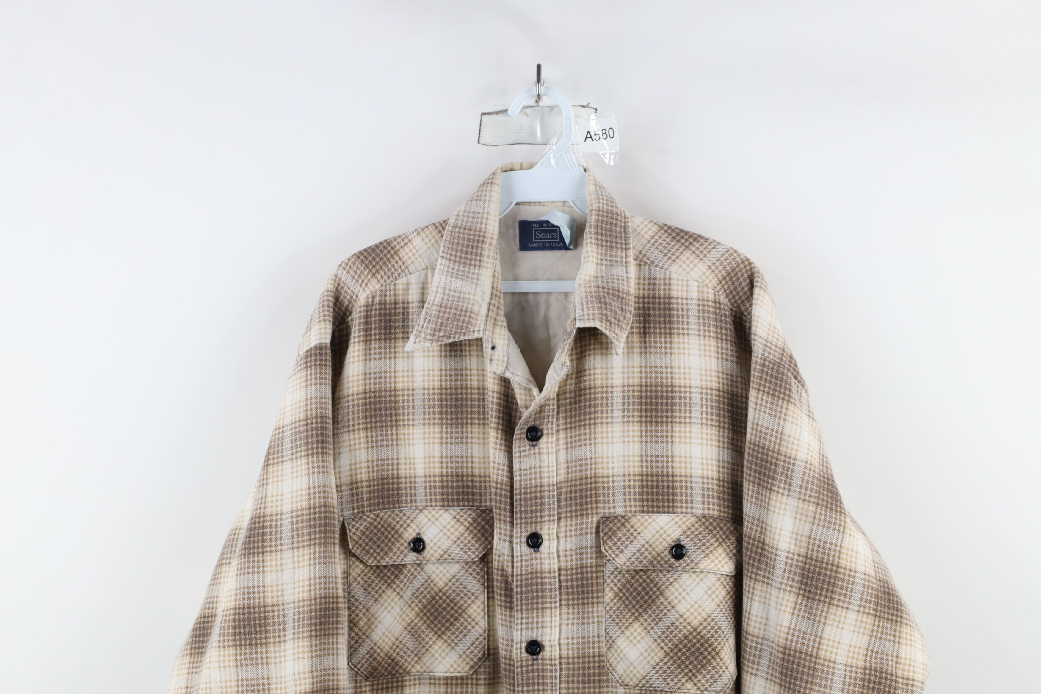 Vintage Vintage 70s Streetwear Flannel Shirt Jacket Plaid USA Size US XL / EU 56 / 4 - 2 Thumbnail