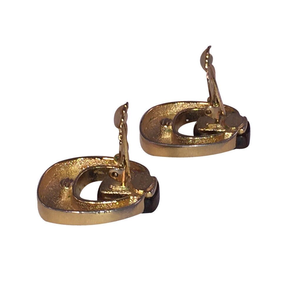 Lanvin Lanvin Paris Oblong Simulated Tortoise Bakelite Earrings Size ONE SIZE - 5 Thumbnail