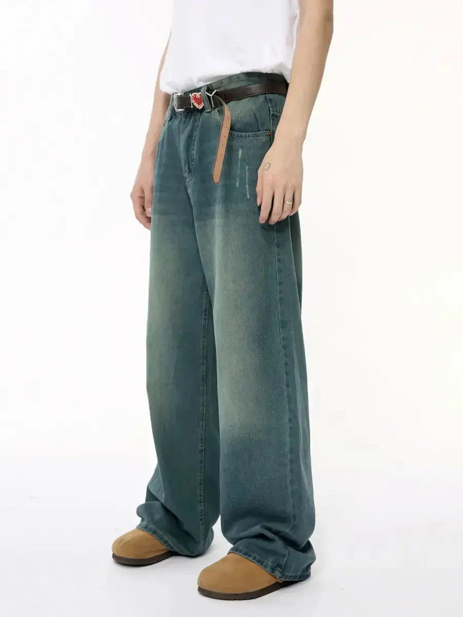 Japanese Brand Retro loose straight leg high street jeans Size US 32 / EU 48 - 1 Thumbnail