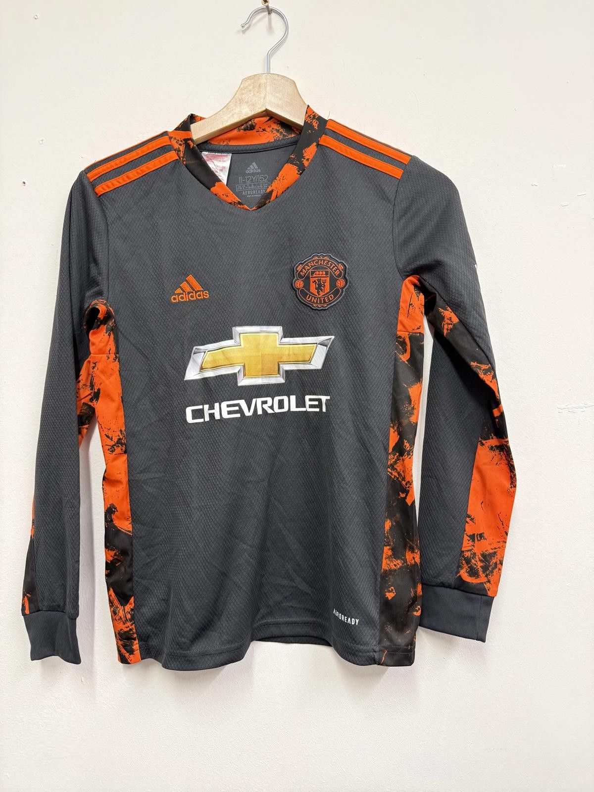 Adidas Manchester United De Gea #1 Long Sleeve Football Jersey Kids Size ONE SIZE - 1 Thumbnail