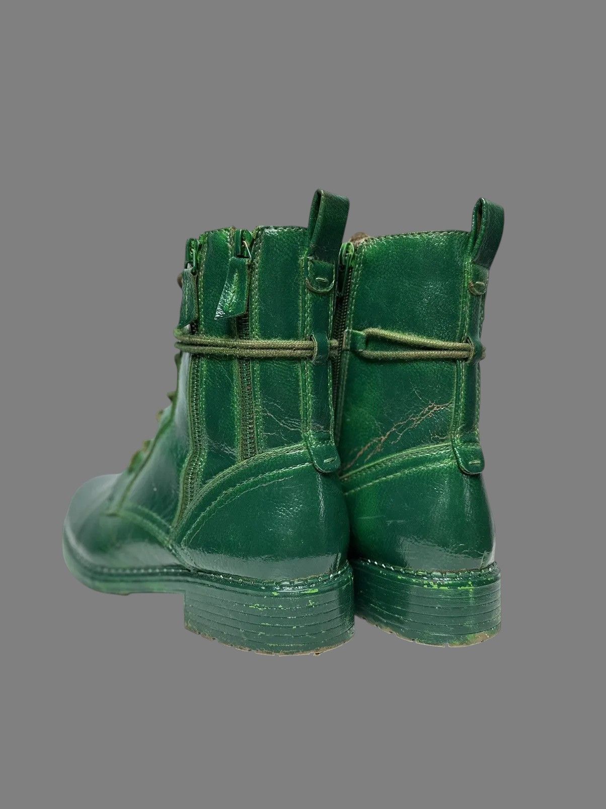 If Six Was Nine Avantgarde Punk Leather Boots GUIDI AS 98 Vintage Japan Size US 6.5 / IT 36.5 - 3 Thumbnail