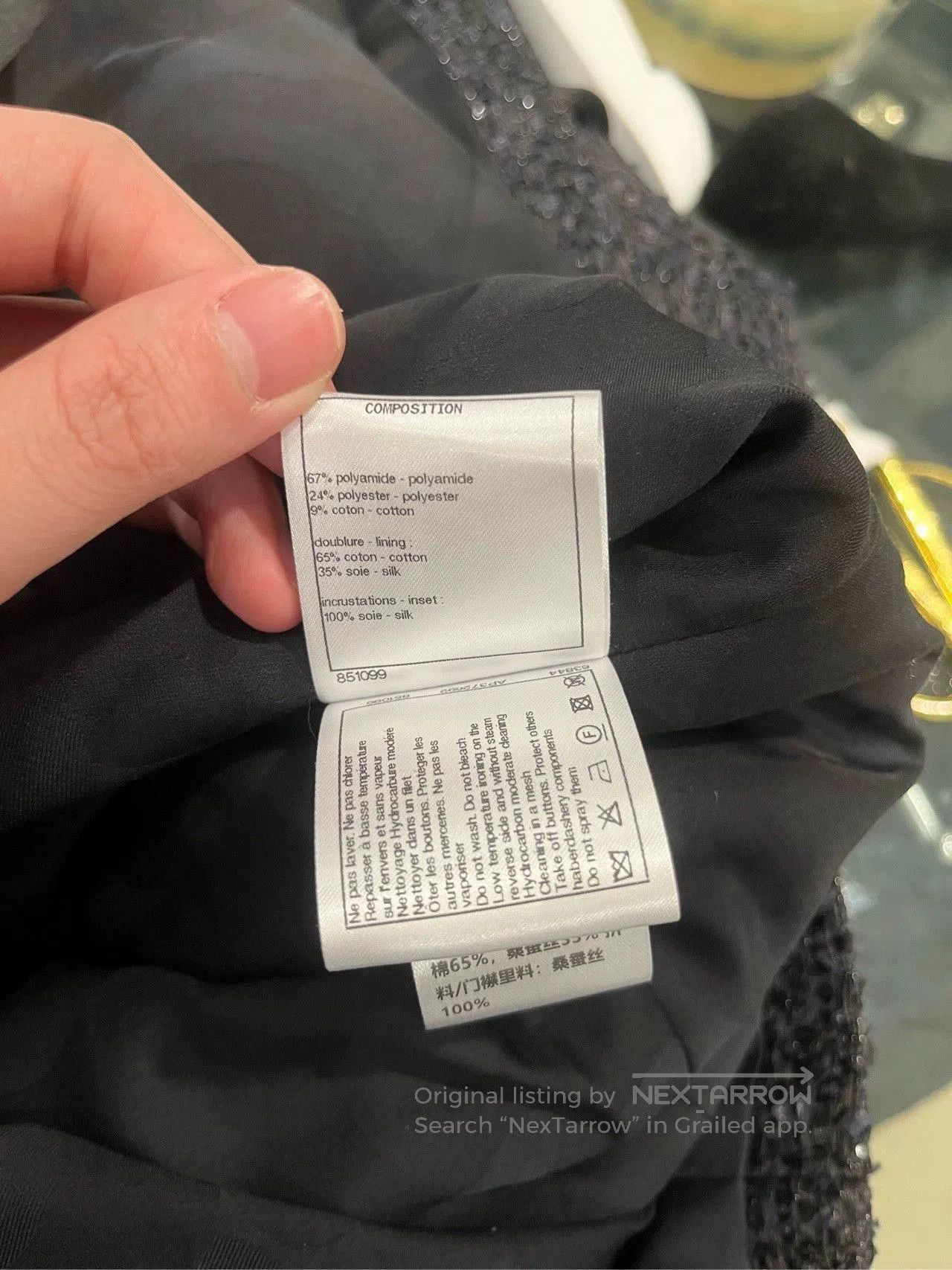 Chanel Chanel 22S Black Sequin Oversized Coat. Size US M / EU 48-50 / 2 - 6 Thumbnail