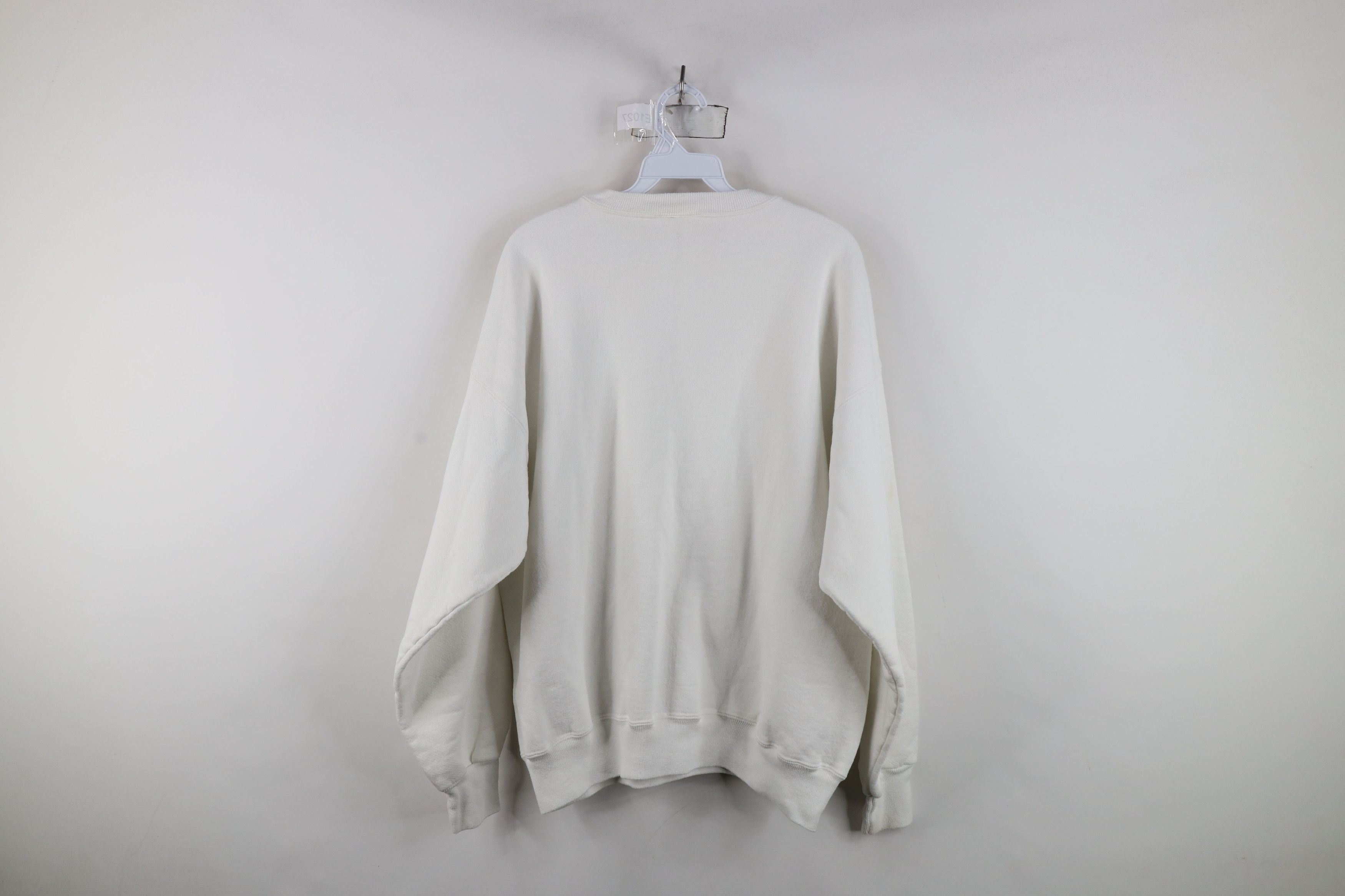 Vintage Vintage 90s Streetwear Blank Heavyweight Sweatshirt White Size US XL / EU 56 / 4 - 12 Thumbnail