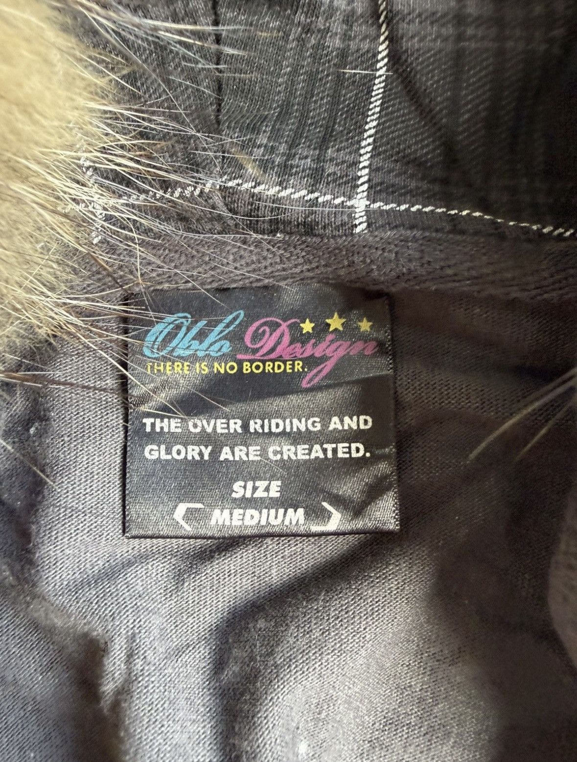 Japanese Brand Japanese style oblo design fur hoodie poem ifsixwasnine Size US L / EU 52-54 / 3 - 7 Thumbnail
