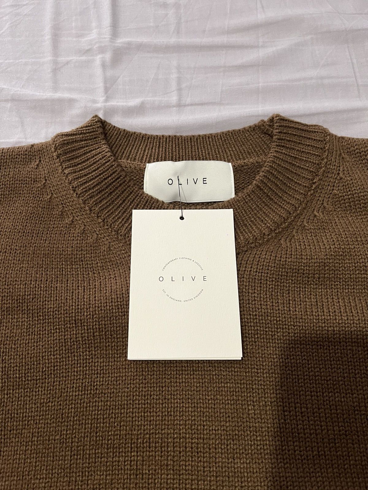 Olive Olive Clothing Crew-Neck Knit Jumper - Brown (One Size) Size US L / EU 52-54 / 3 - 4 Thumbnail