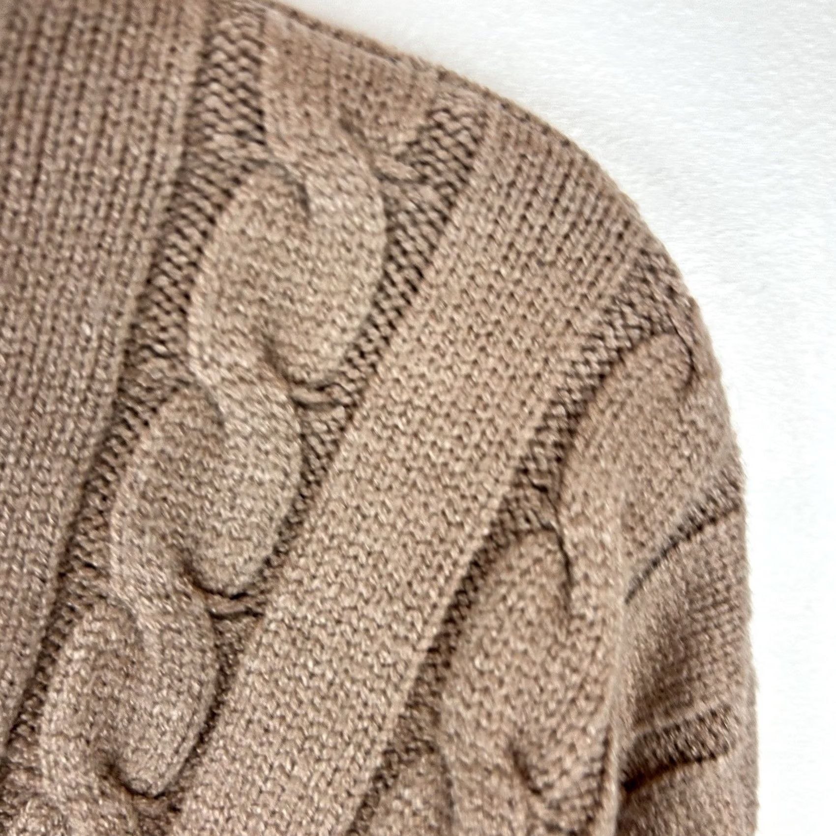 Vintage Altar'd State Cardigan Sweater Womens Small Beige V-Neck Cable-Knit Size S / US 4 / IT 40 - 7 Thumbnail