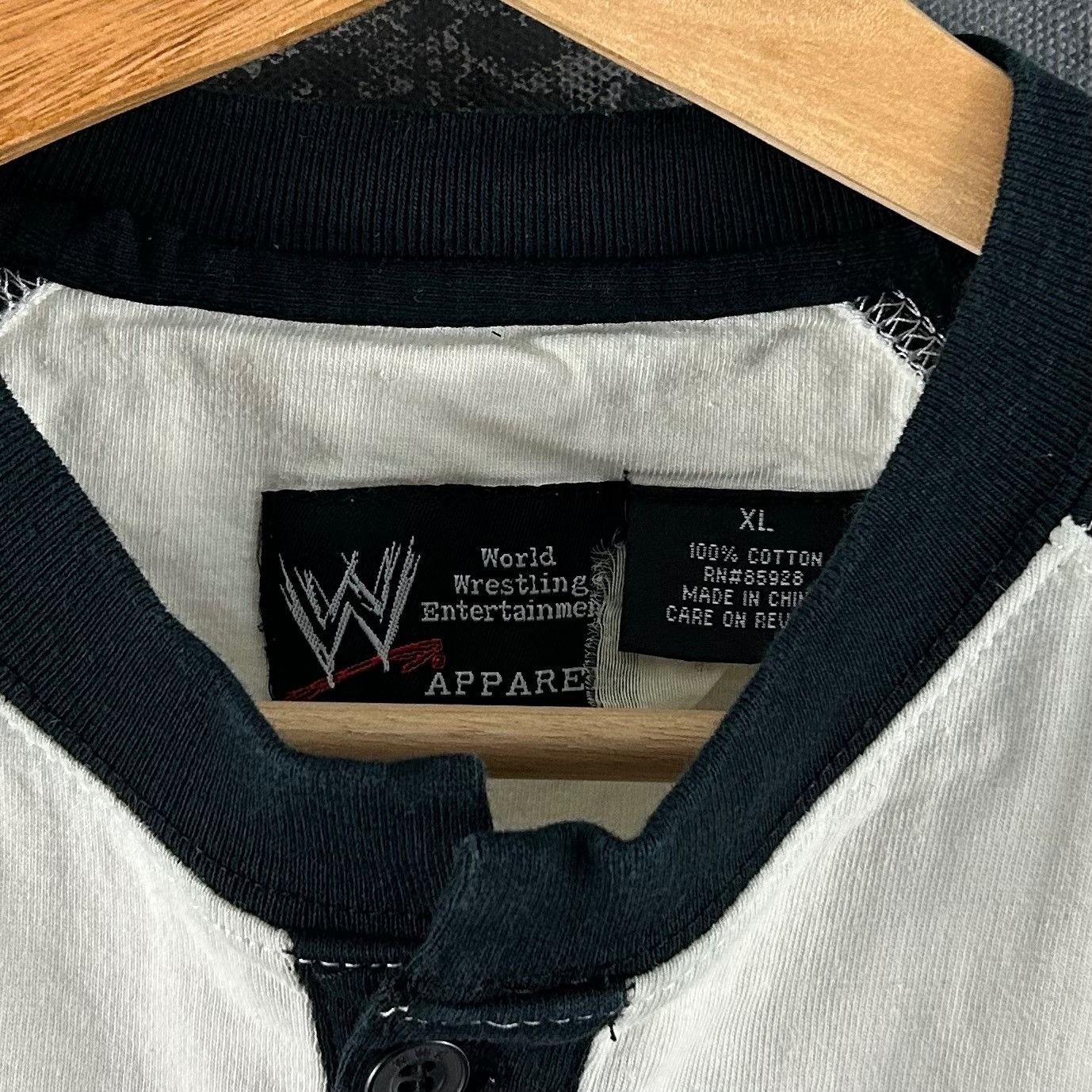 WWE Vintage 1990’s WWE baseball embroidered white black shirt Size US L / EU 52-54 / 3 - 4 Thumbnail