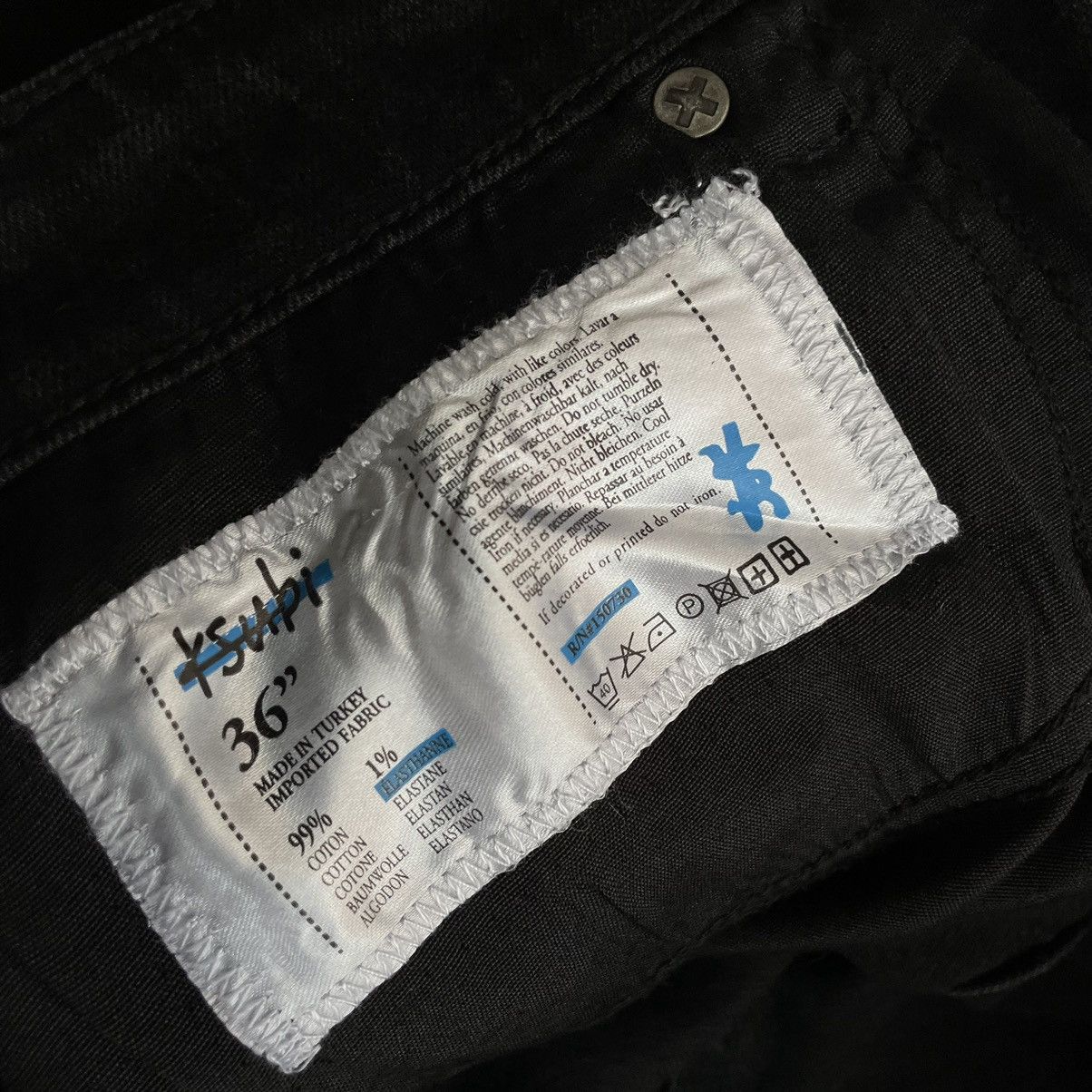 Japanese Brand Ksubi Chitch Pirate Black Distressed Patched Denim Size US 36 / EU 52 - 6 Thumbnail
