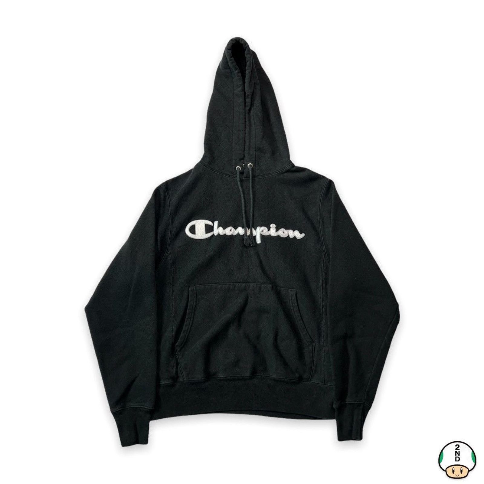 Champion × Vintage Champion Reverse Weave Hoodie Script Hooded Sweatshirt Size US S / EU 44-46 / 1 - 1 Thumbnail