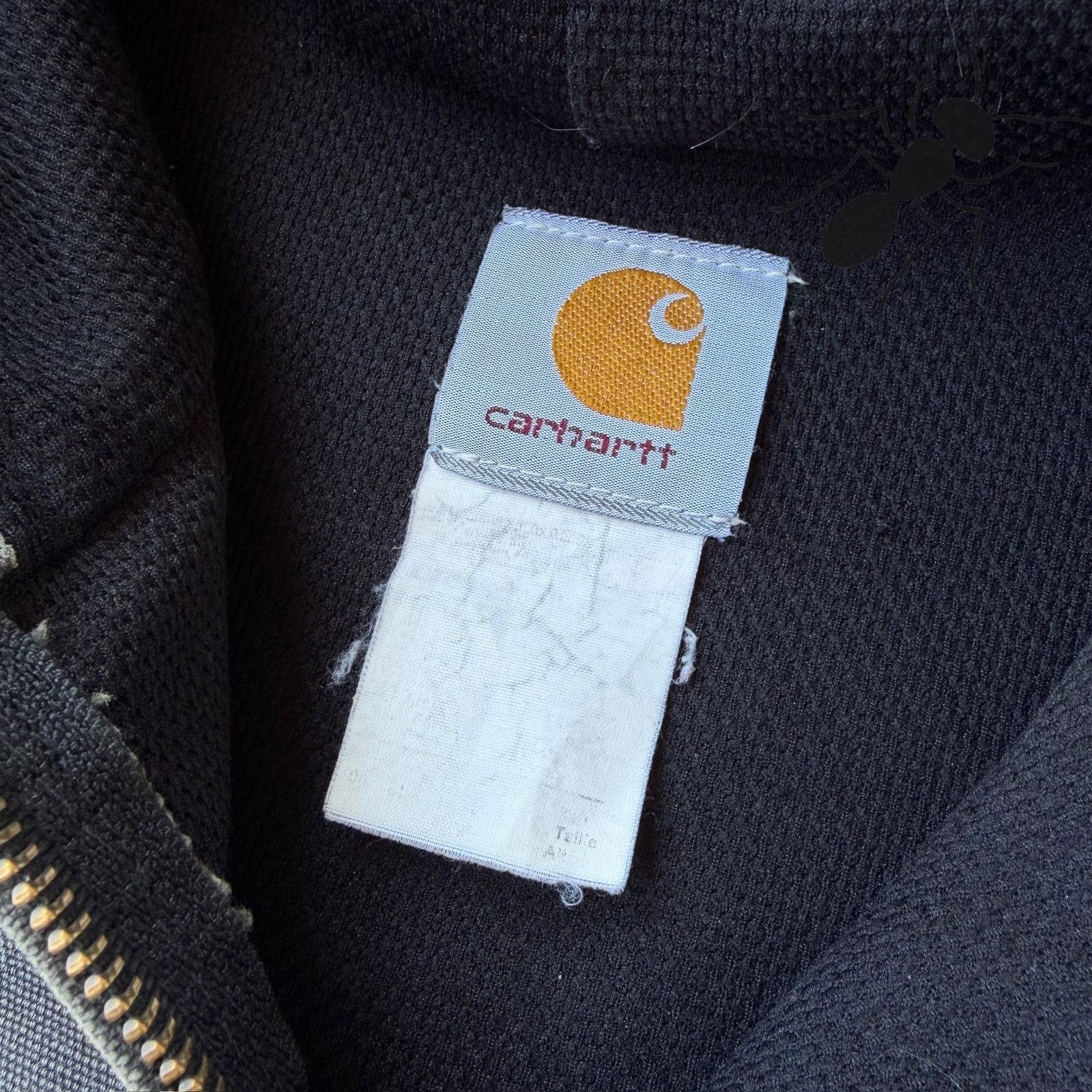 Carhartt × Vintage Carhartt faded black hooded work wear jacket Size US L / EU 52-54 / 3 - 4 Thumbnail