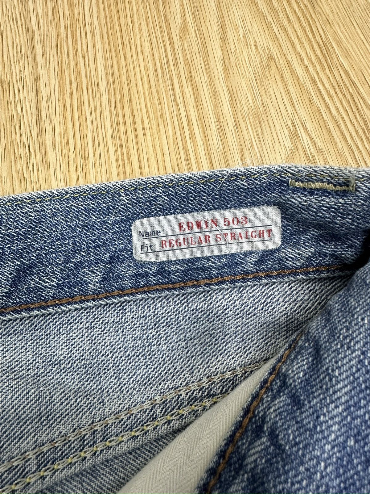 Vintage Edwin Tailor Exclusive Distressed Denim Size 30 F22